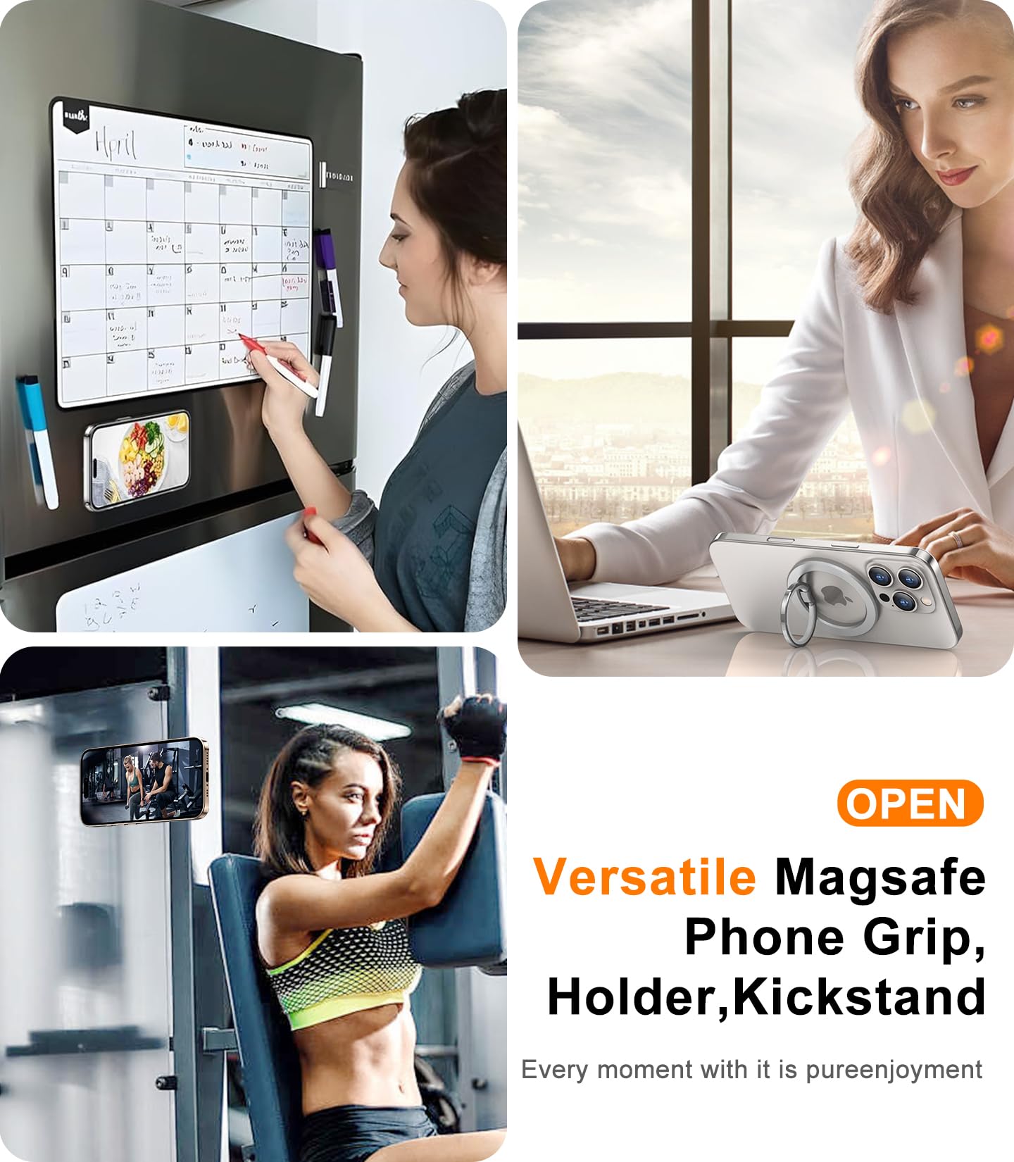 Foto 7 | Soporte Magnético Temdan Para Iphone Magsafe, Plateado - Venta Internacional.