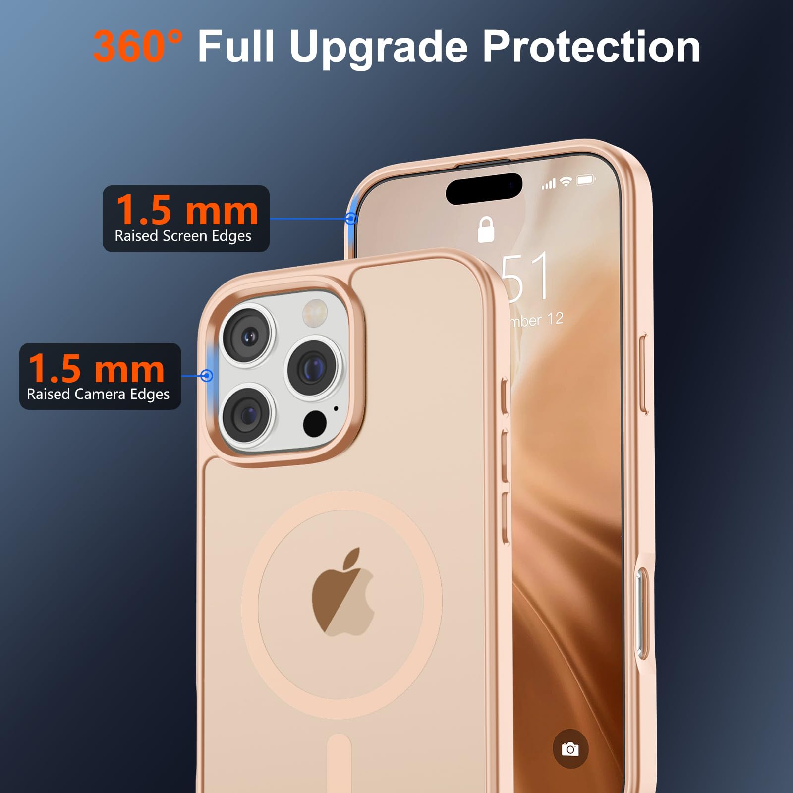 Foto 5 pulgar | Funda Magnética Supfine Para Iphone 16 Pro Max, Color Rosa Arena - Venta Internacional.