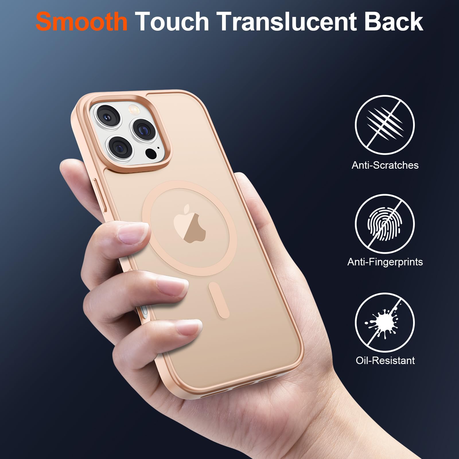 Foto 7 pulgar | Funda Magnética Supfine Para Iphone 16 Pro Max, Color Rosa Arena - Venta Internacional.