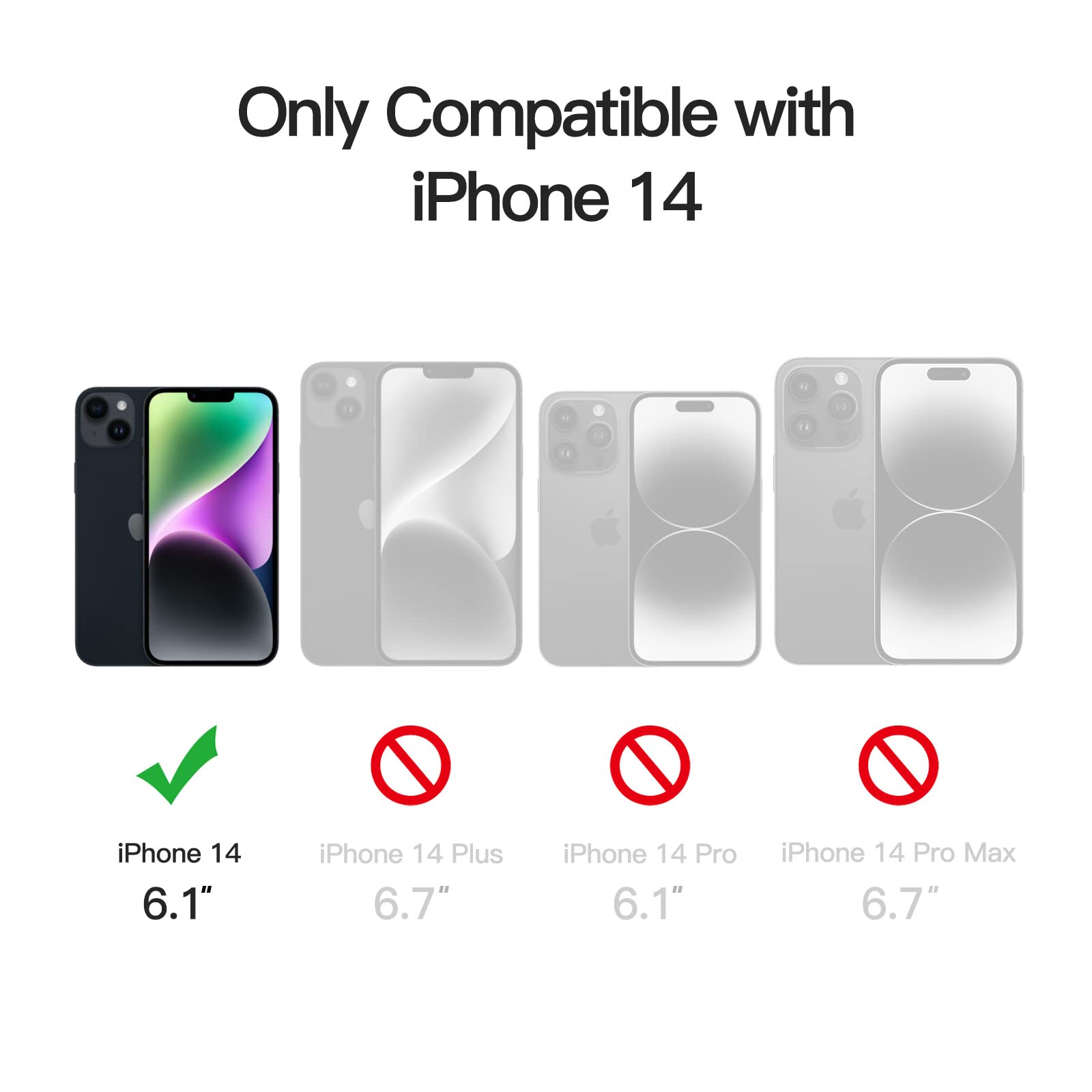 Foto 3 pulgar | Funda Jetech Magnetic Para Iphone 14 De 6.1 Pulgadas Con Magsafe Black - Venta Internacional.