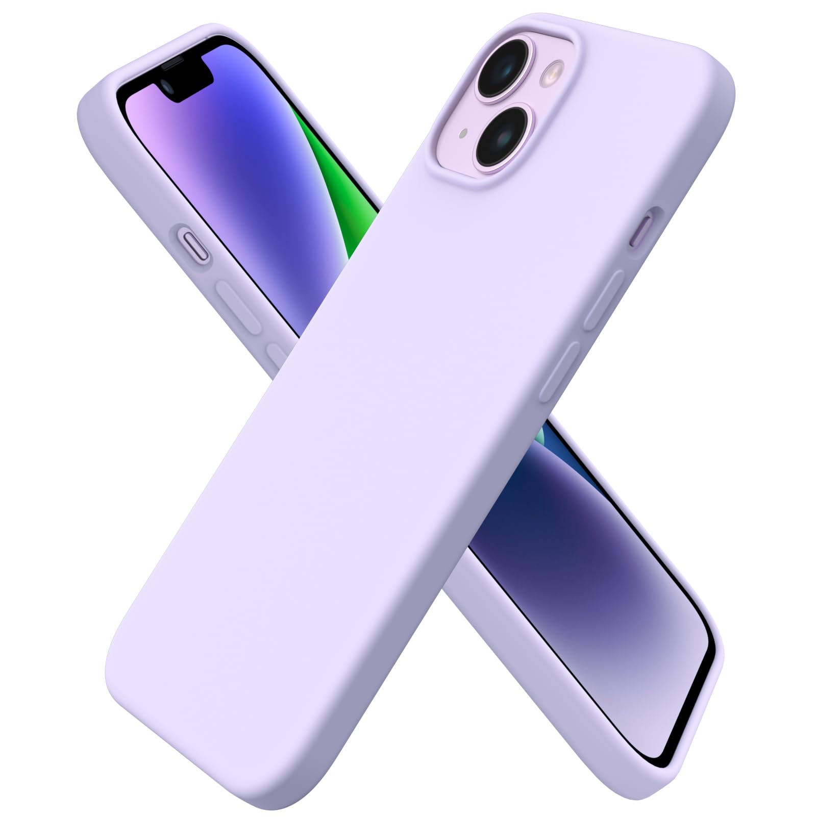 Foto 2 pulgar | Funda De Teléfono Ornarto Compatible Con Iphone 14 6.1 - Lila Pastel - Venta Internacional.