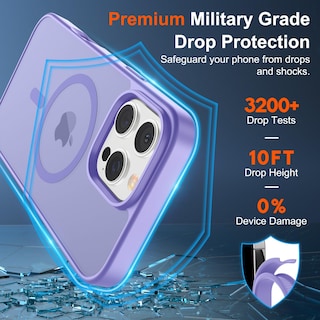 Foto 3 | Funda Magnética Supfine Para Iphone 16 Pro Max, Color Morado Claro - Venta Internacional.