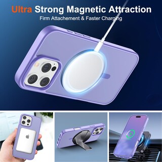 Foto 5 | Funda Magnética Supfine Para Iphone 16 Pro Max, Color Morado Claro - Venta Internacional.