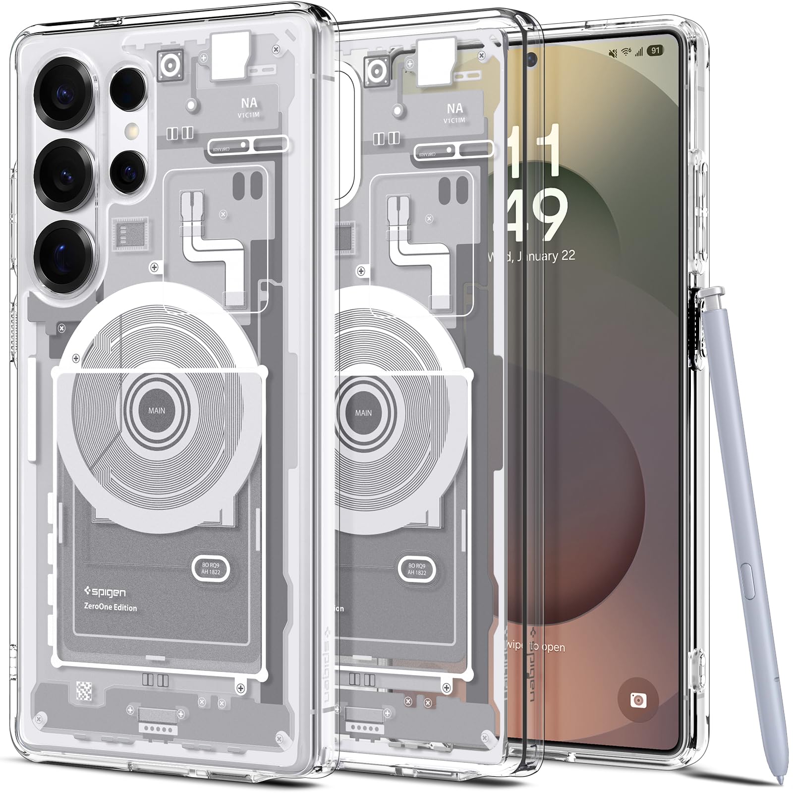 Foto 2 pulgar | Funda Spigen Ultra Hybrid Magfit Para El Galaxy S25 Ultra White - Venta Internacional.