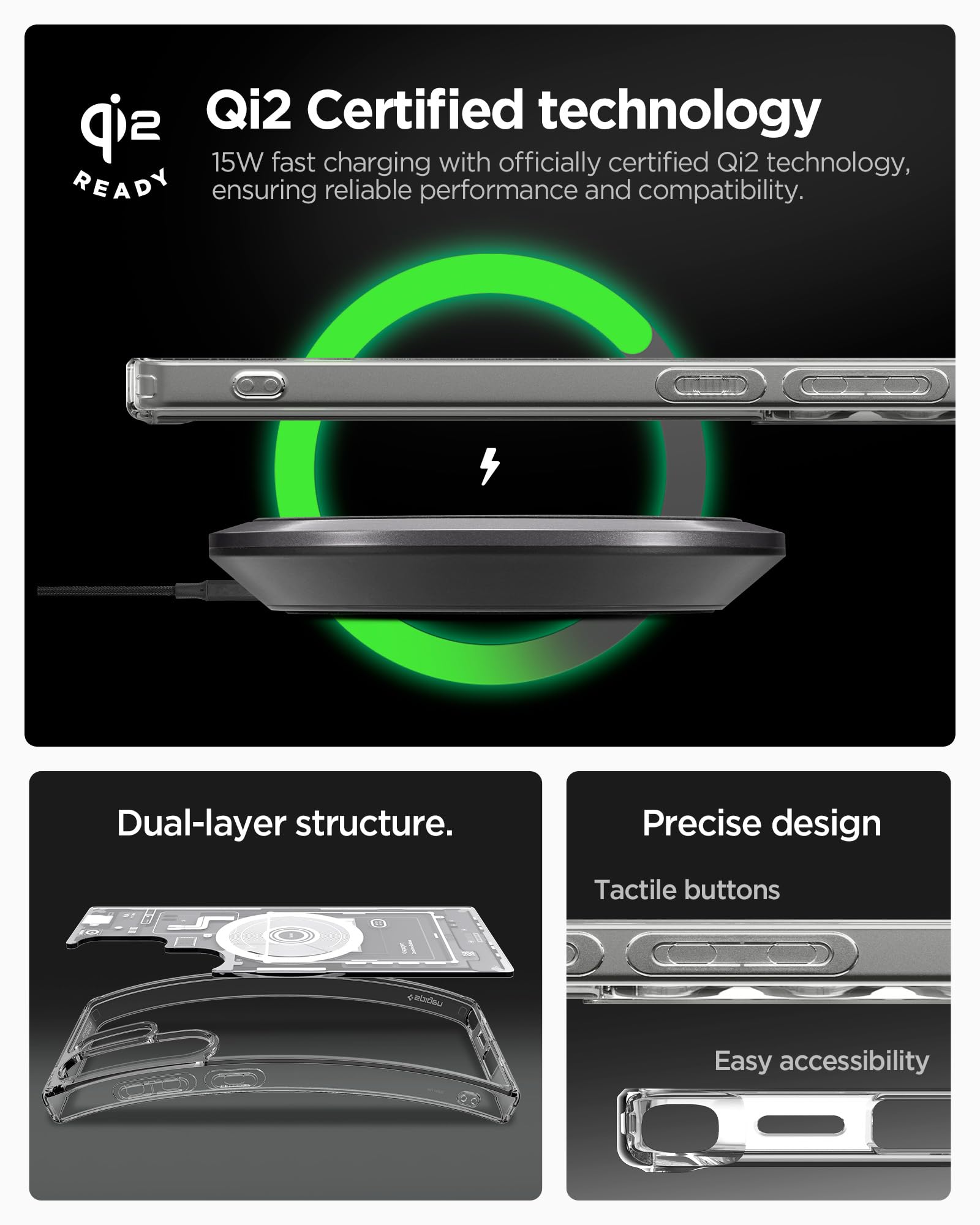Foto 4 pulgar | Funda Spigen Ultra Hybrid Magfit Para El Galaxy S25 Ultra White - Venta Internacional.