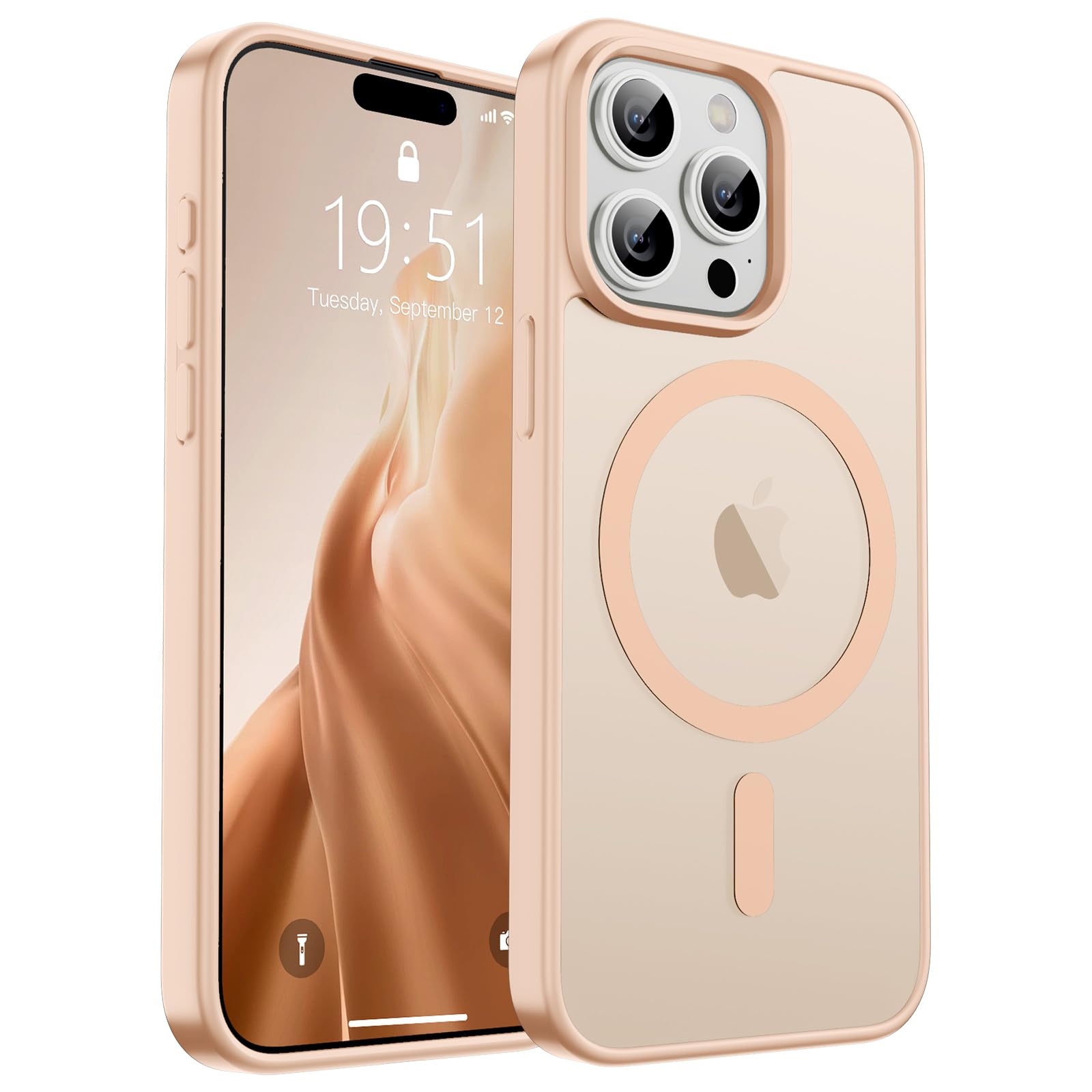 Foto 1 | Funda Magnética Supfine Para Iphone 15 Pro Max, Color Rosa Arena - Venta Internacional.