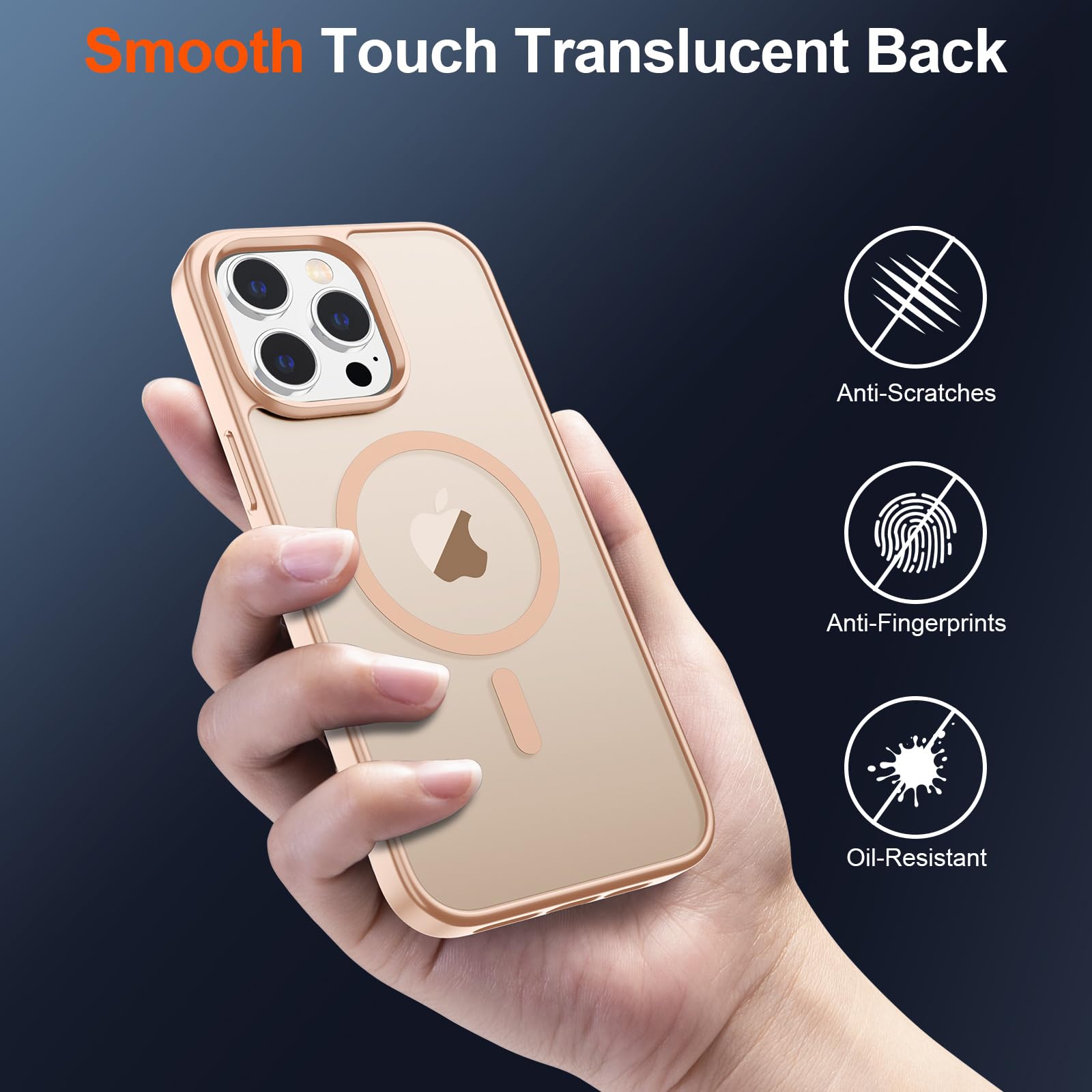 Foto 7 pulgar | Funda Magnética Supfine Para Iphone 15 Pro Max, Color Rosa Arena - Venta Internacional.