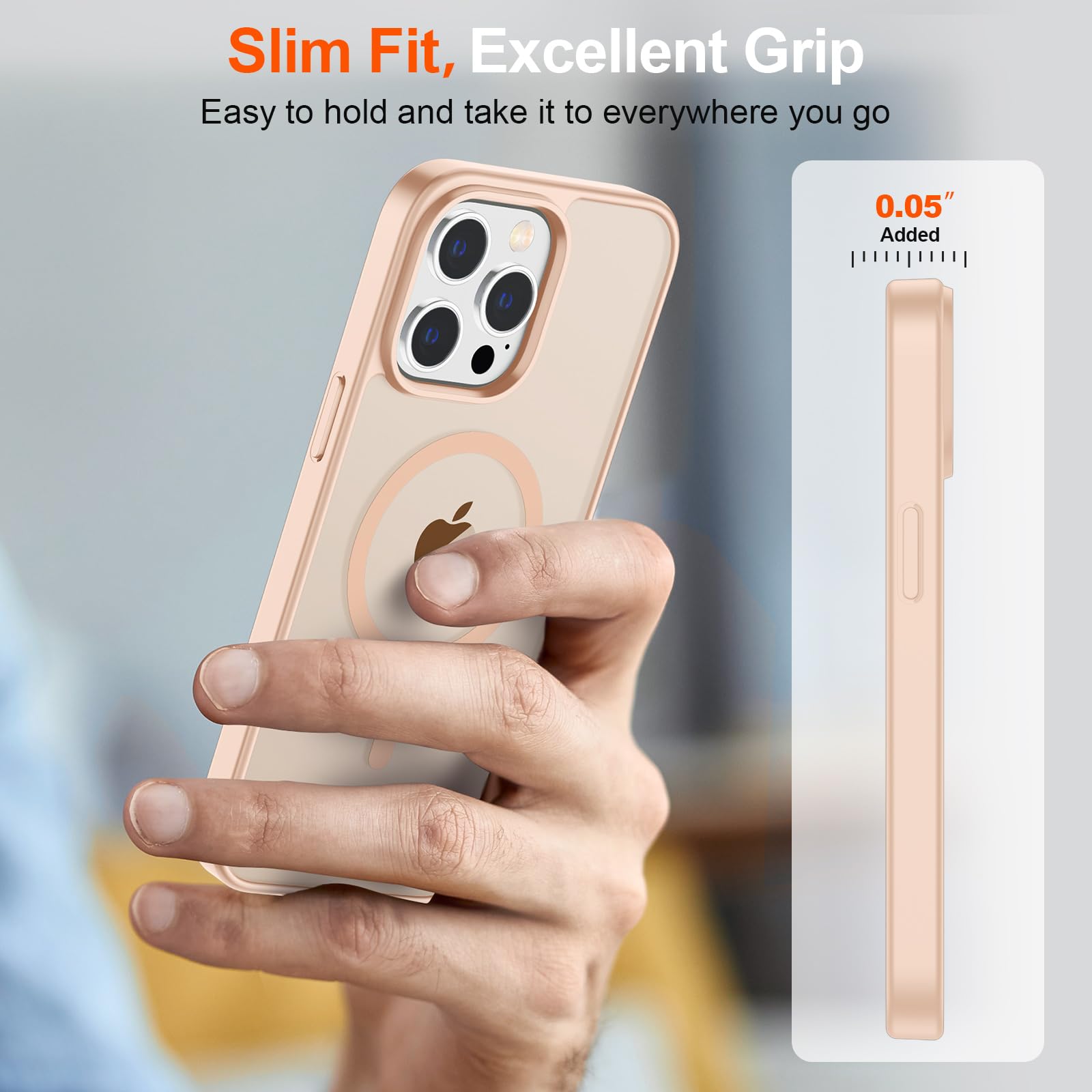 Foto 8 pulgar | Funda Magnética Supfine Para Iphone 15 Pro Max, Color Rosa Arena - Venta Internacional.