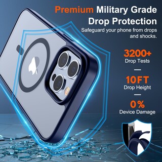 Foto 3 | Funda Magnética Supfine Para Iphone 13 Pro, Color Azul Marino - Venta Internacional.
