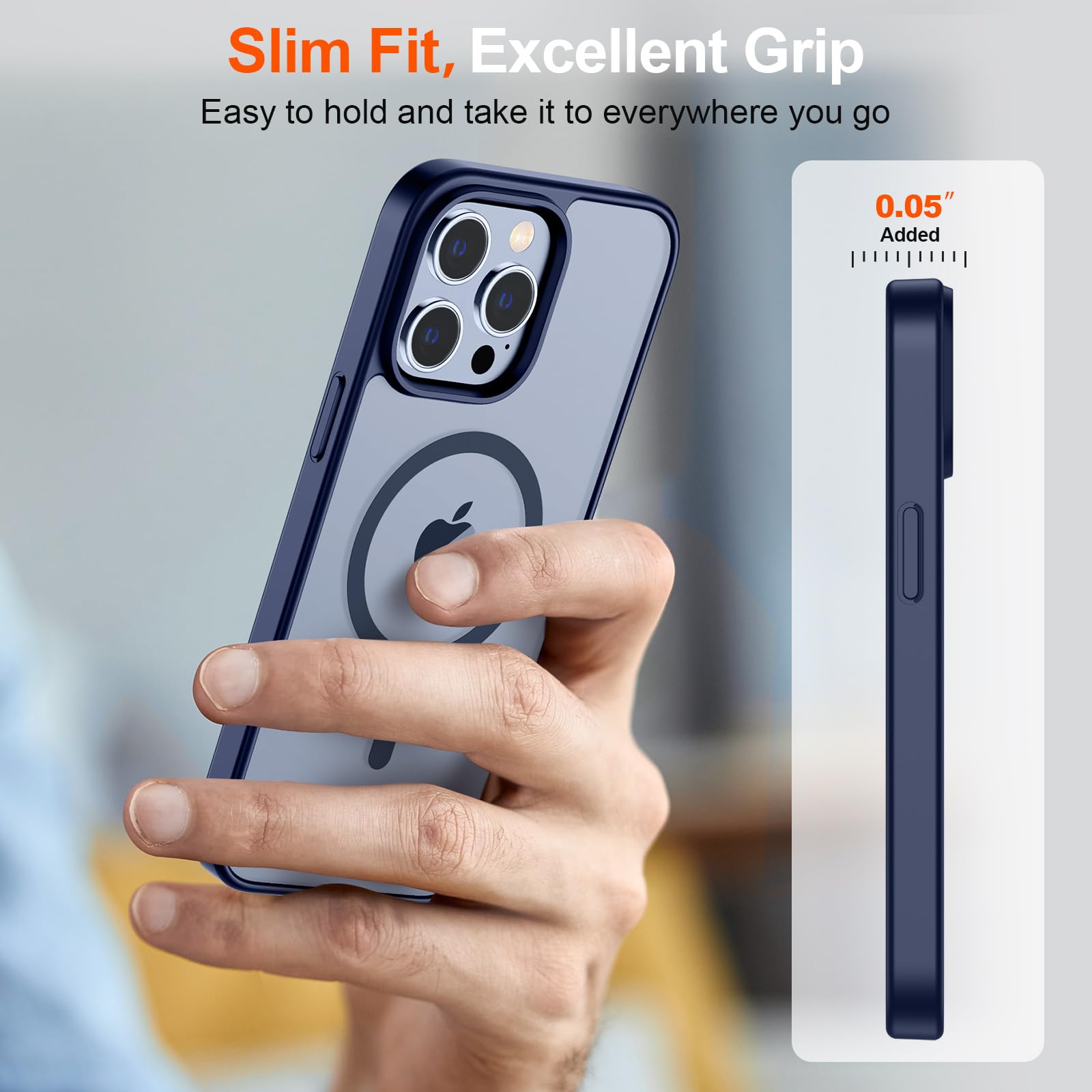Foto 8 pulgar | Funda Magnética Supfine Para Iphone 13 Pro, Color Azul Marino - Venta Internacional.