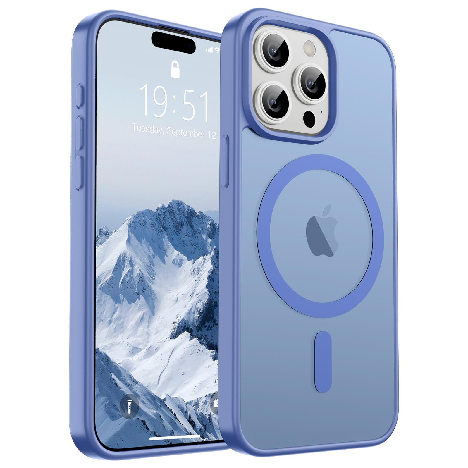 Foto 2 pulgar | Funda Magnética Supfine Para Iphone 15 Pro, Azul Y Morado - Venta Internacional.
