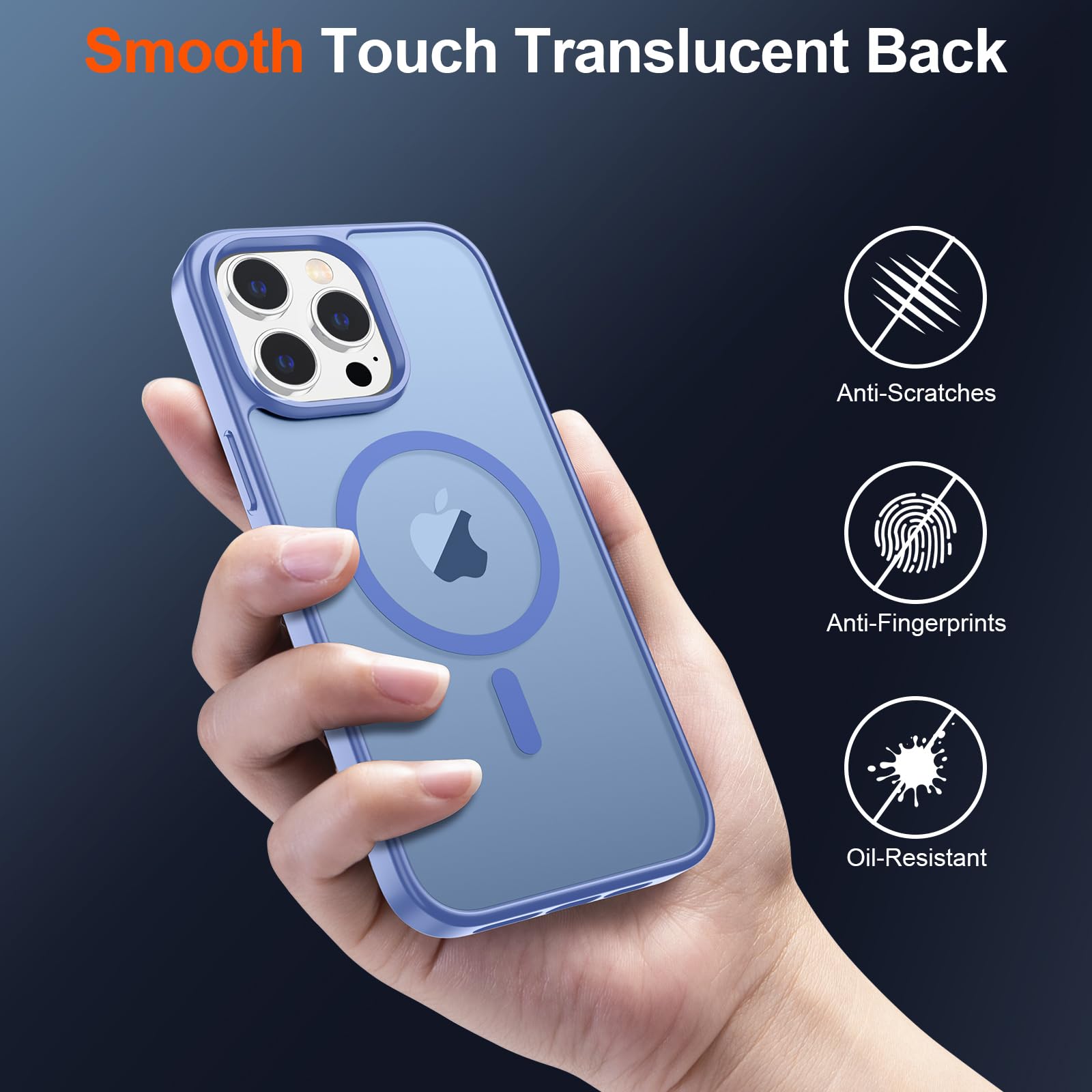 Foto 7 pulgar | Funda Magnética Supfine Para Iphone 15 Pro, Azul Y Morado - Venta Internacional.