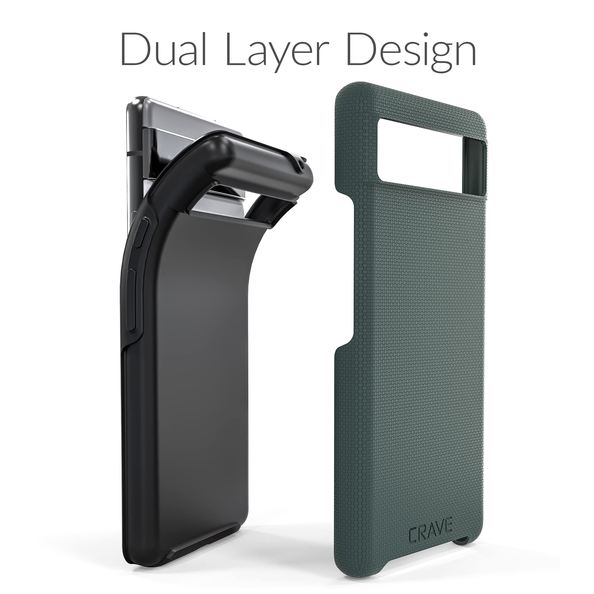 Foto 5 pulgar | Funda De Teléfono Crave Dual Guard Para Google Pixel 6a - Verde - Venta Internacional.