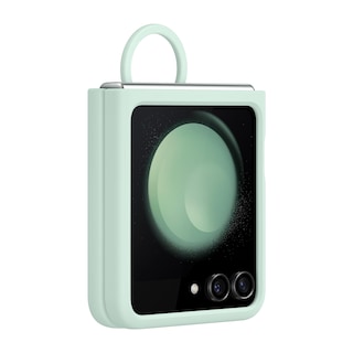 Foto 1 | Funda Para Teléfono Samsung Galaxy Z Flip5 De Silicona Con Anillo, Color Menta - Venta Internacional.