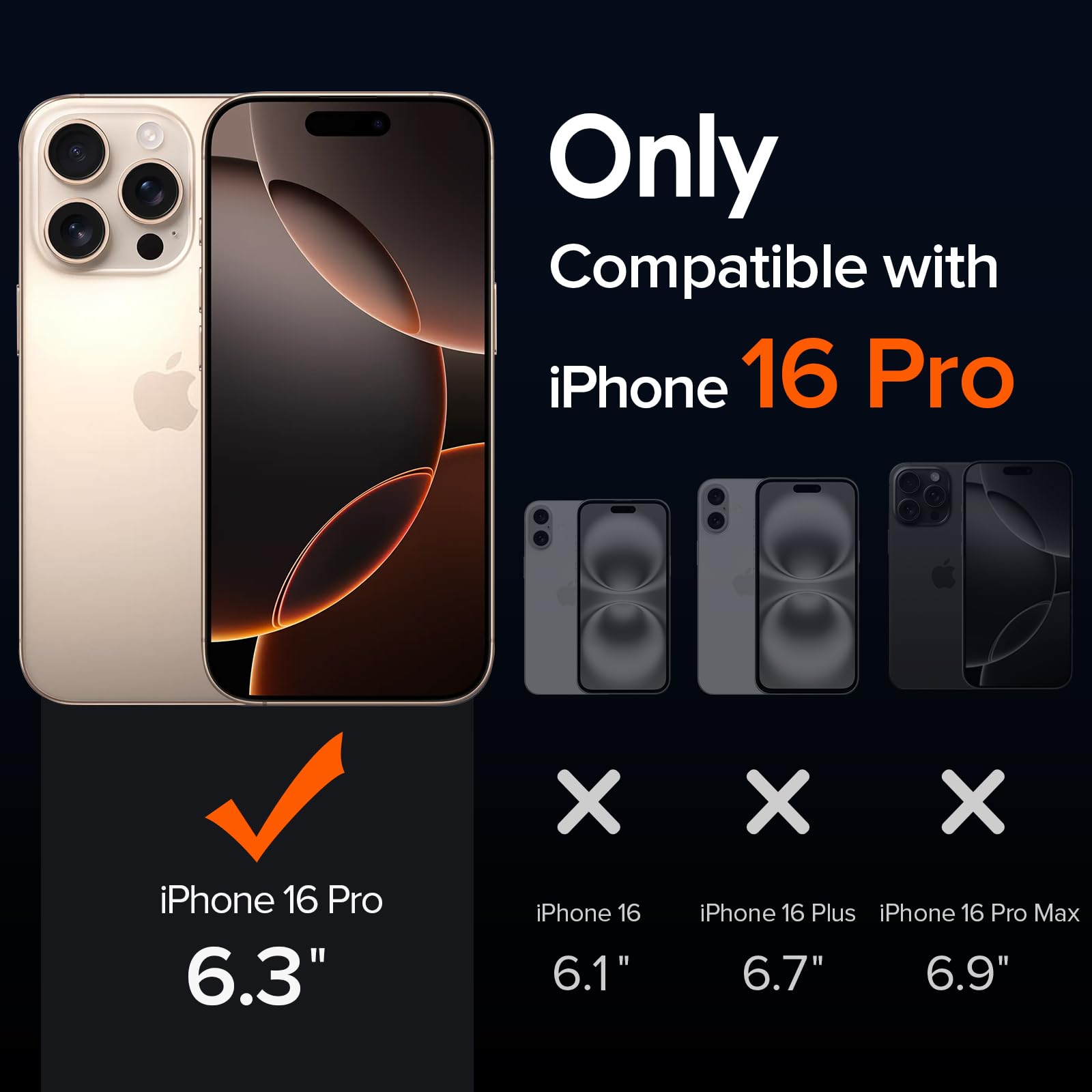 Foto 3 pulgar | Funda Ivoler Clear Para Iphone 16 Pro 6,3 Pulgadas 2024 Con 2 Cristales - Venta Internacional.