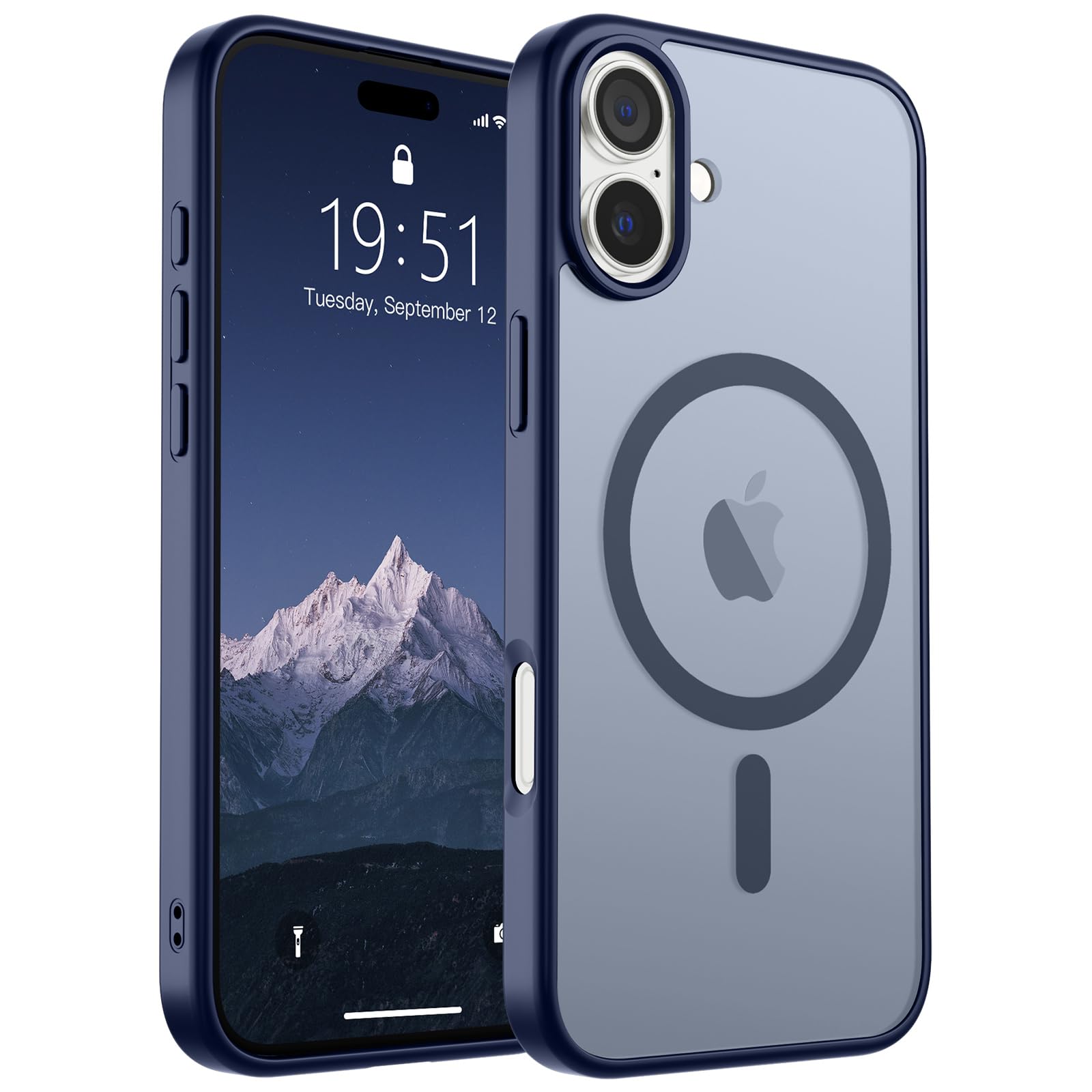 Foto 2 pulgar | Funda Magnética Supfine Para Iphone 16, Color Azul Marino - Venta Internacional.