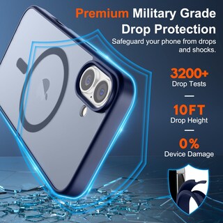 Foto 3 | Funda Magnética Supfine Para Iphone 16, Color Azul Marino - Venta Internacional.