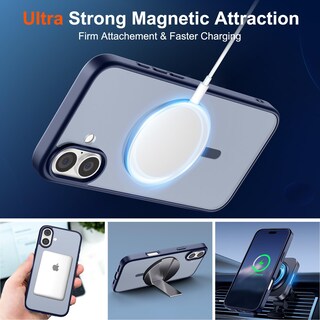 Foto 5 | Funda Magnética Supfine Para Iphone 16, Color Azul Marino - Venta Internacional.