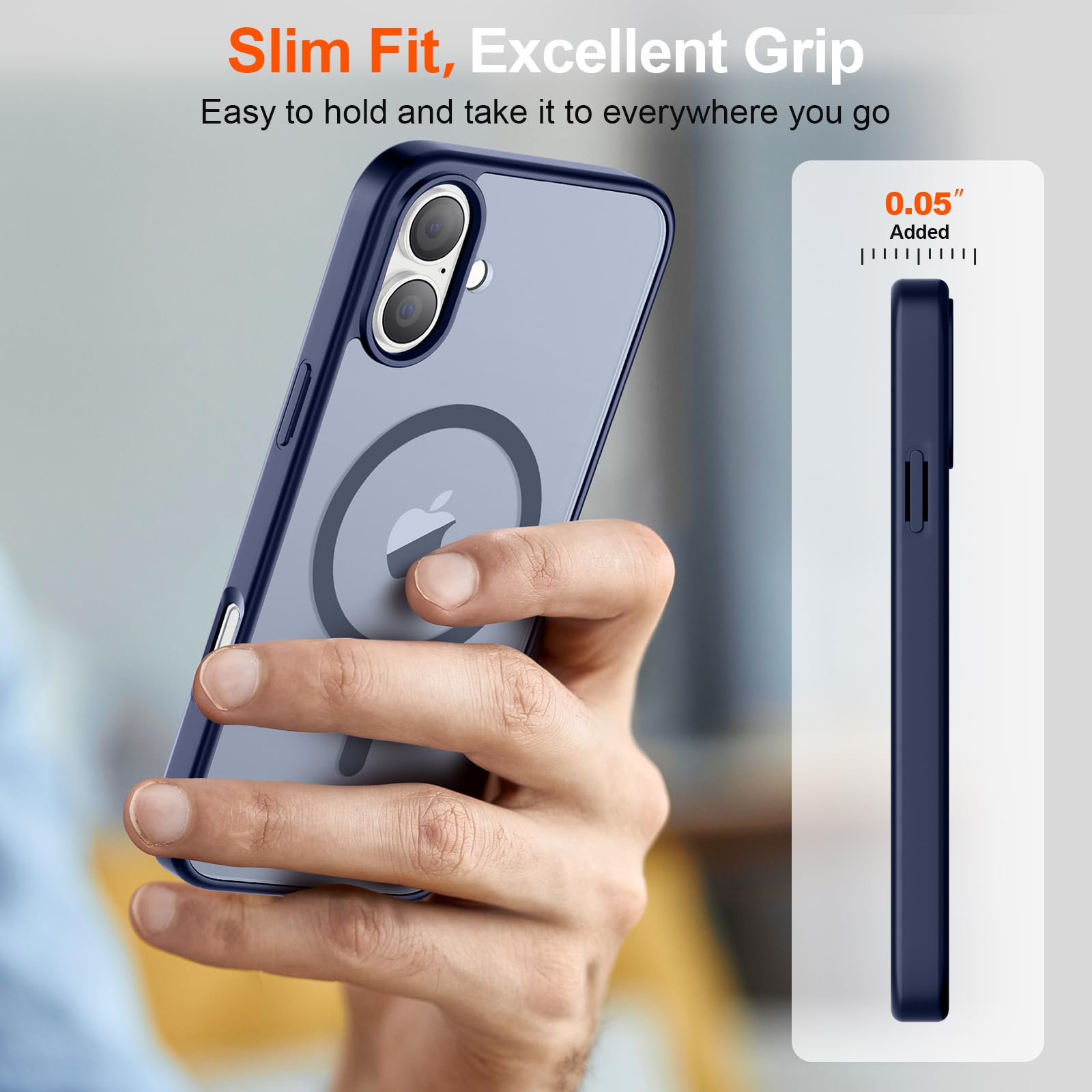 Foto 7 | Funda Magnética Supfine Para Iphone 16, Color Azul Marino - Venta Internacional.