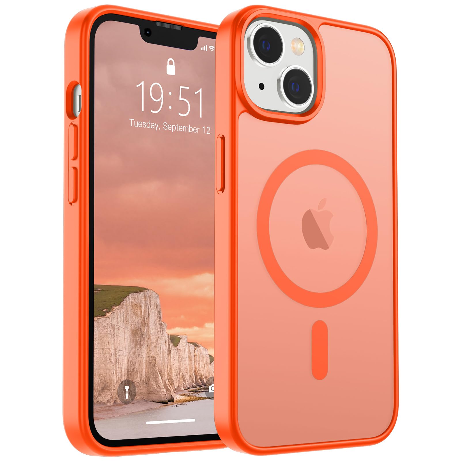 Foto 2 pulgar | Funda Magnética Supfine Para Iphone 14/13 Con Magsafe Orange - Venta Internacional.