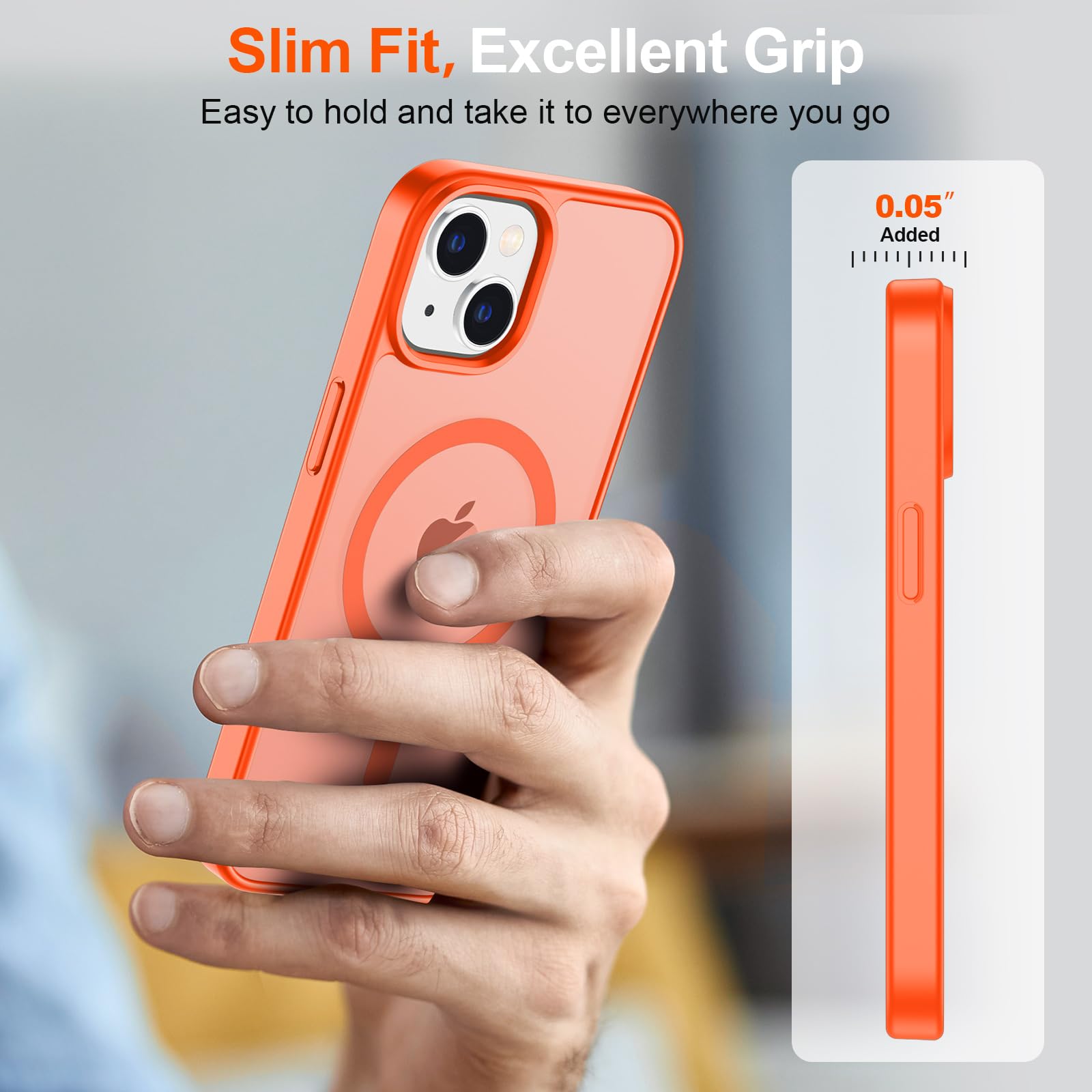 Foto 8 pulgar | Funda Magnética Supfine Para Iphone 14/13 Con Magsafe Orange - Venta Internacional.