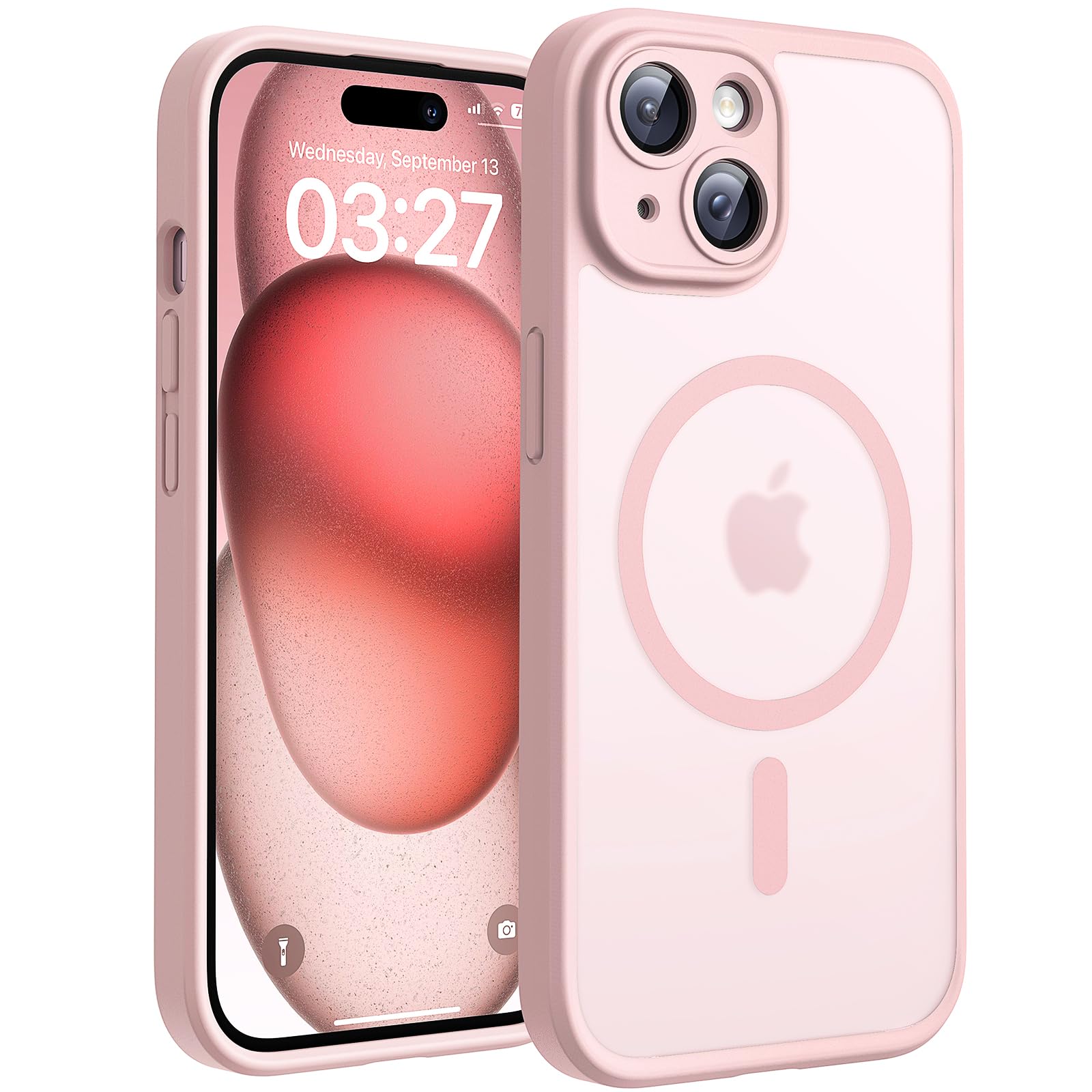 Foto 2 pulgar | Funda Magnética Tocol Para Iphone 15 De 6,1 Pulgadas, Color Rosa Claro - Venta Internacional.