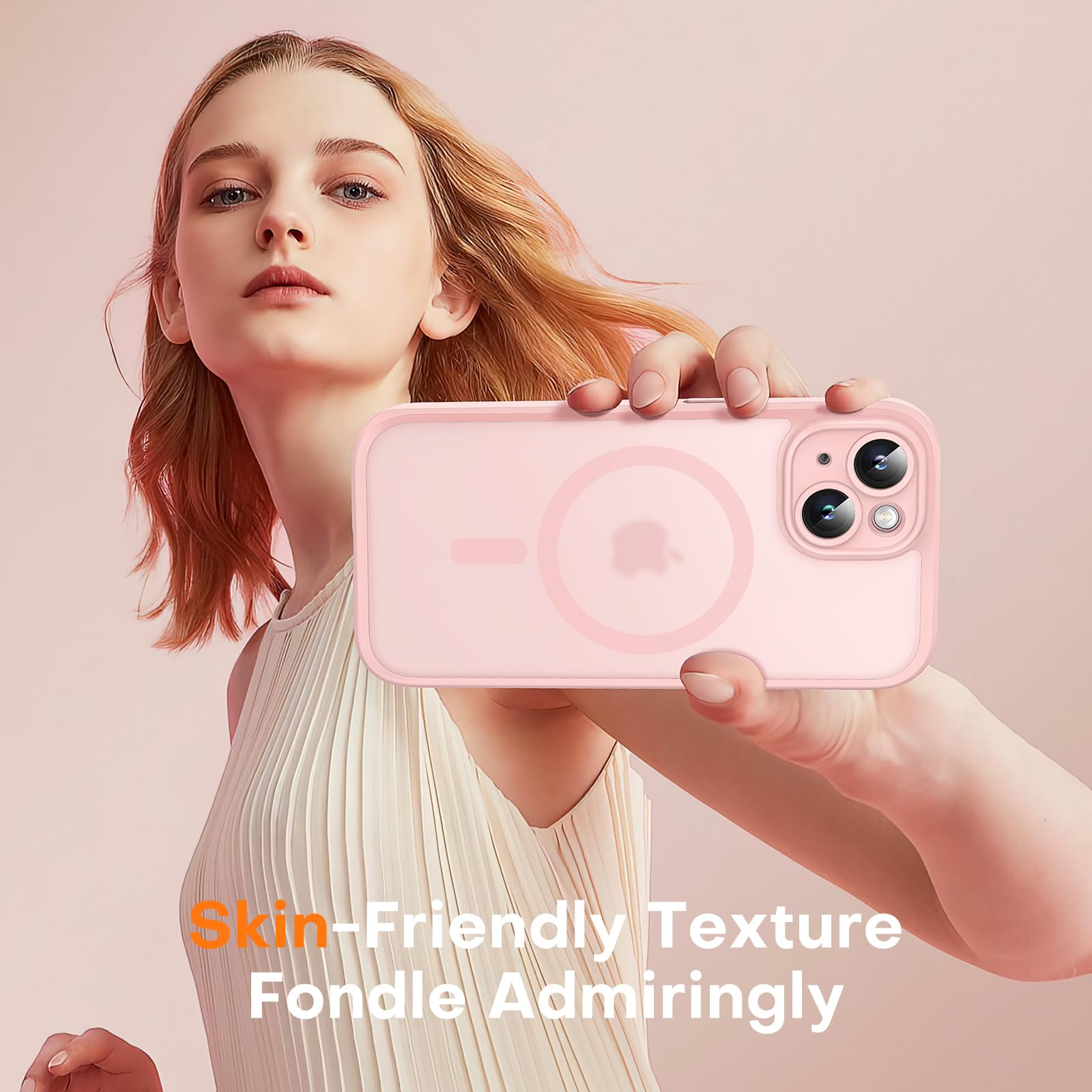 Foto 6 | Funda Magnética Tocol Para Iphone 15 De 6,1 Pulgadas, Color Rosa Claro - Venta Internacional.