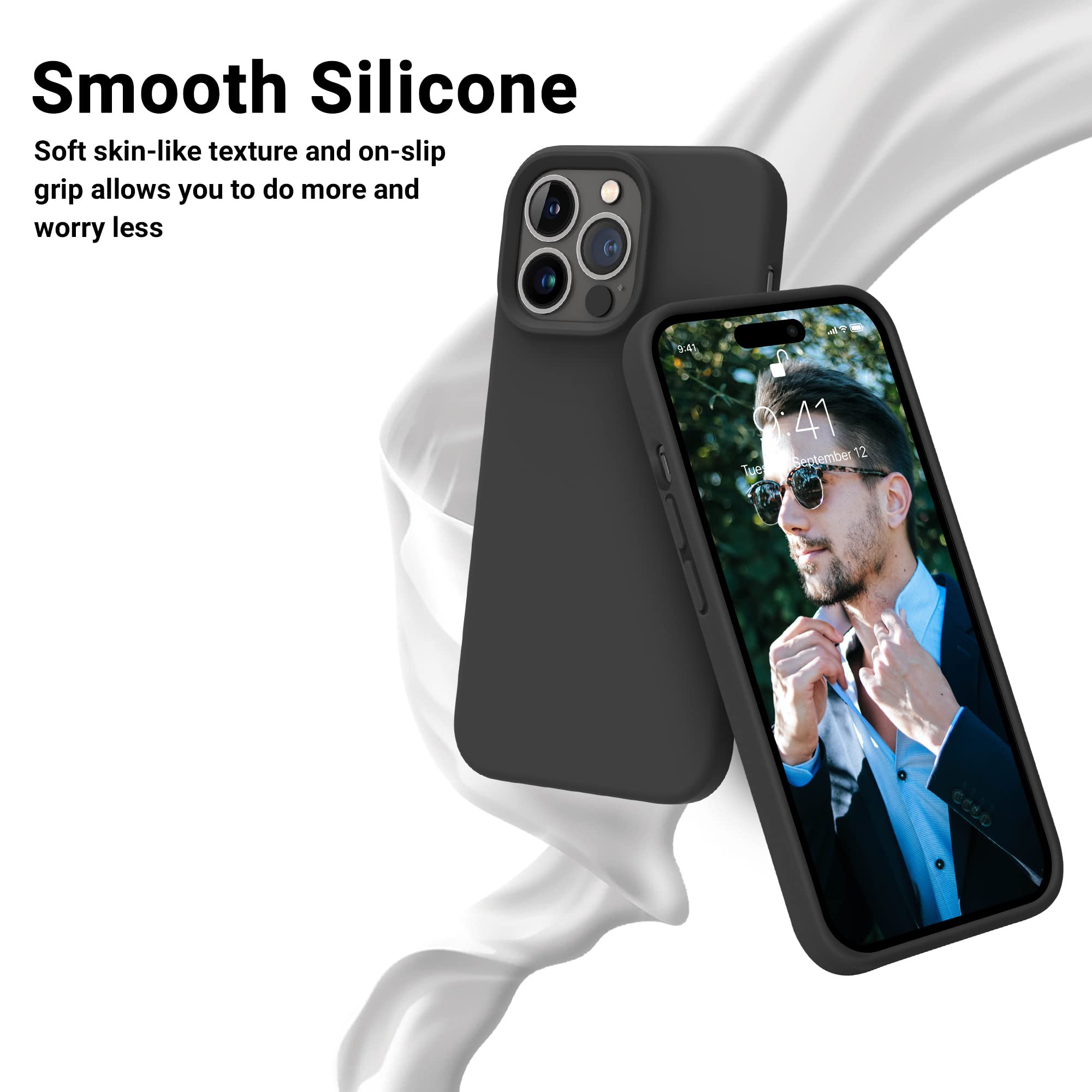 Foto 4 | Funda De Teléfono Otofly De Silicona A Prueba De Golpes Para Iphone 14 Pro De 6.1 Pulgadas - Venta Internacional.