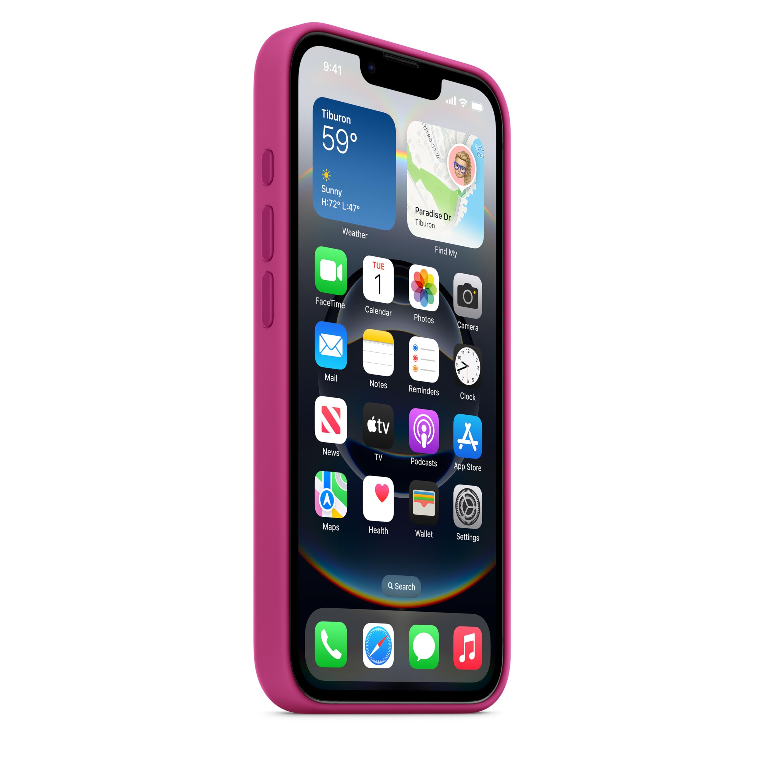 Foto 4 pulgar | Funda De Silicona Apple Para Iphone 16e, Color Fucsia - Venta Internacional.
