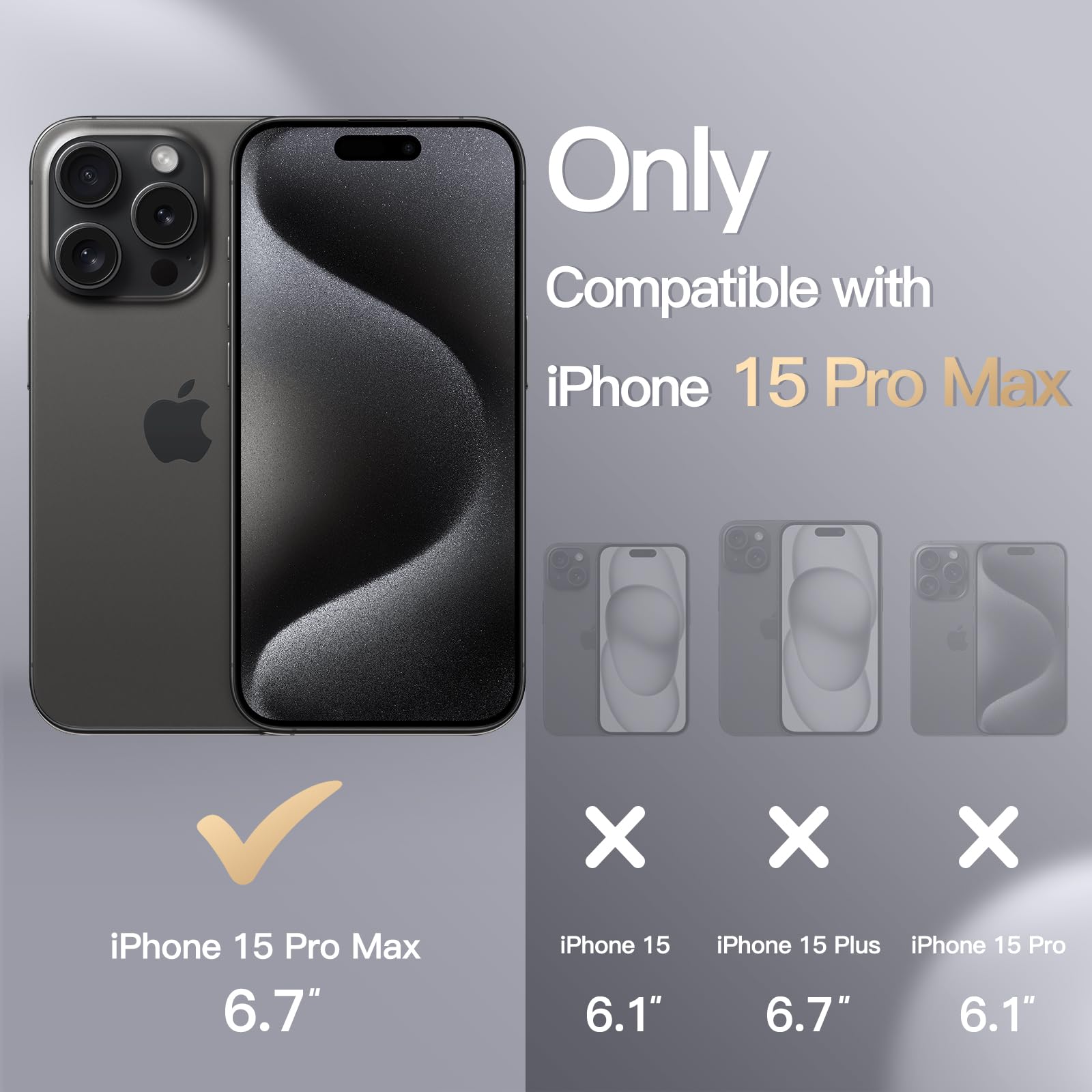 Foto 3 pulgar | Funda Jetech Silicone Para Iphone 15 Pro Max De 6.7 Pulgadas, Negra - Venta Internacional.