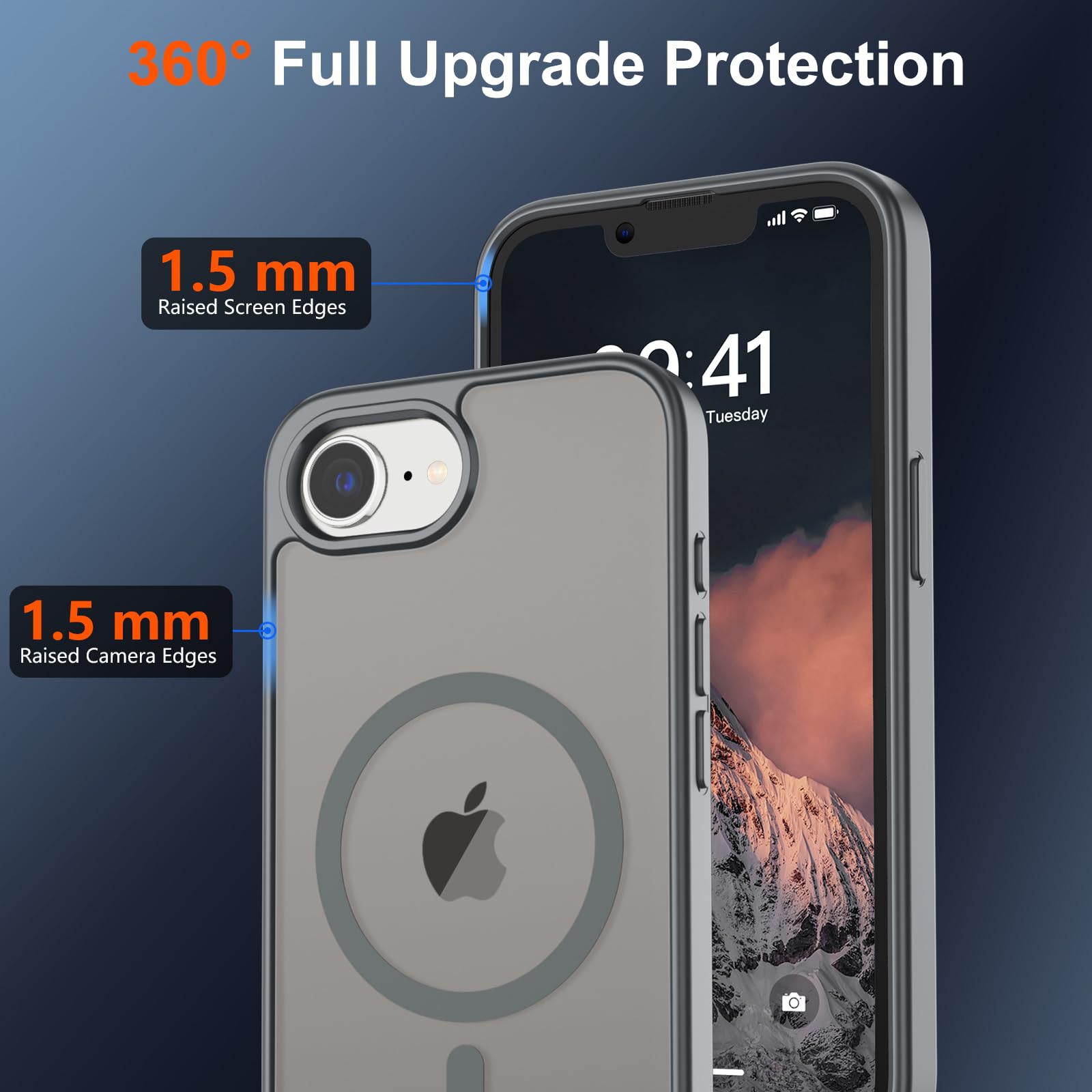 Foto 5 pulgar | Funda Magnética Supfine Para Iphone 16e 2025 Gris - Venta Internacional.