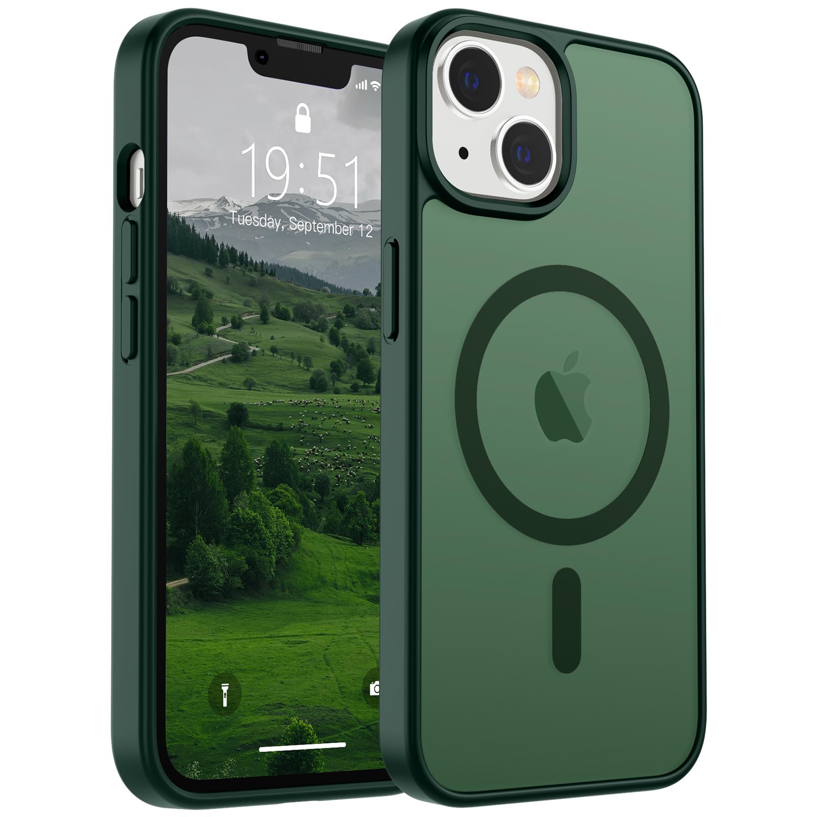 Foto 2 pulgar | Funda Magnética Supfine Para Iphone 15 Plus/14 Plus, Color Verde - Venta Internacional.