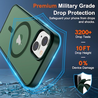 Foto 3 | Funda Magnética Supfine Para Iphone 15 Plus/14 Plus, Color Verde - Venta Internacional.