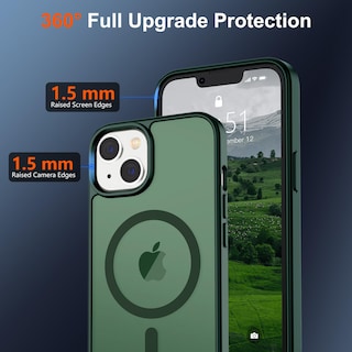 Foto 4 | Funda Magnética Supfine Para Iphone 15 Plus/14 Plus, Color Verde - Venta Internacional.
