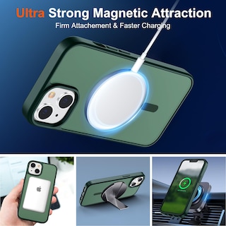 Foto 5 | Funda Magnética Supfine Para Iphone 15 Plus/14 Plus, Color Verde - Venta Internacional.