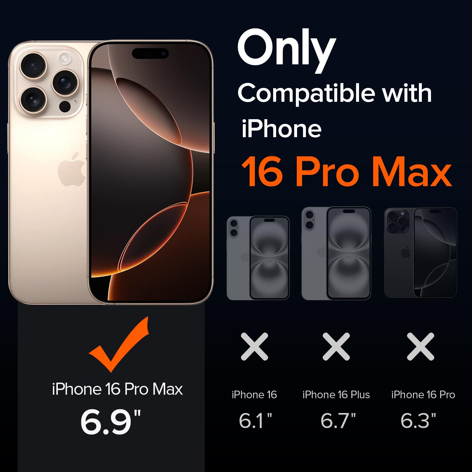 Foto 2 | Funda Ivoler Clear Para Iphone 16 Pro Max De 6.9 Pulgadas Con 2 Cristales - Venta Internacional.