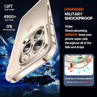 Foto 5 | Funda Ivoler Clear Para Iphone 16 Pro Max De 6.9 Pulgadas Con 2 Cristales - Venta Internacional.