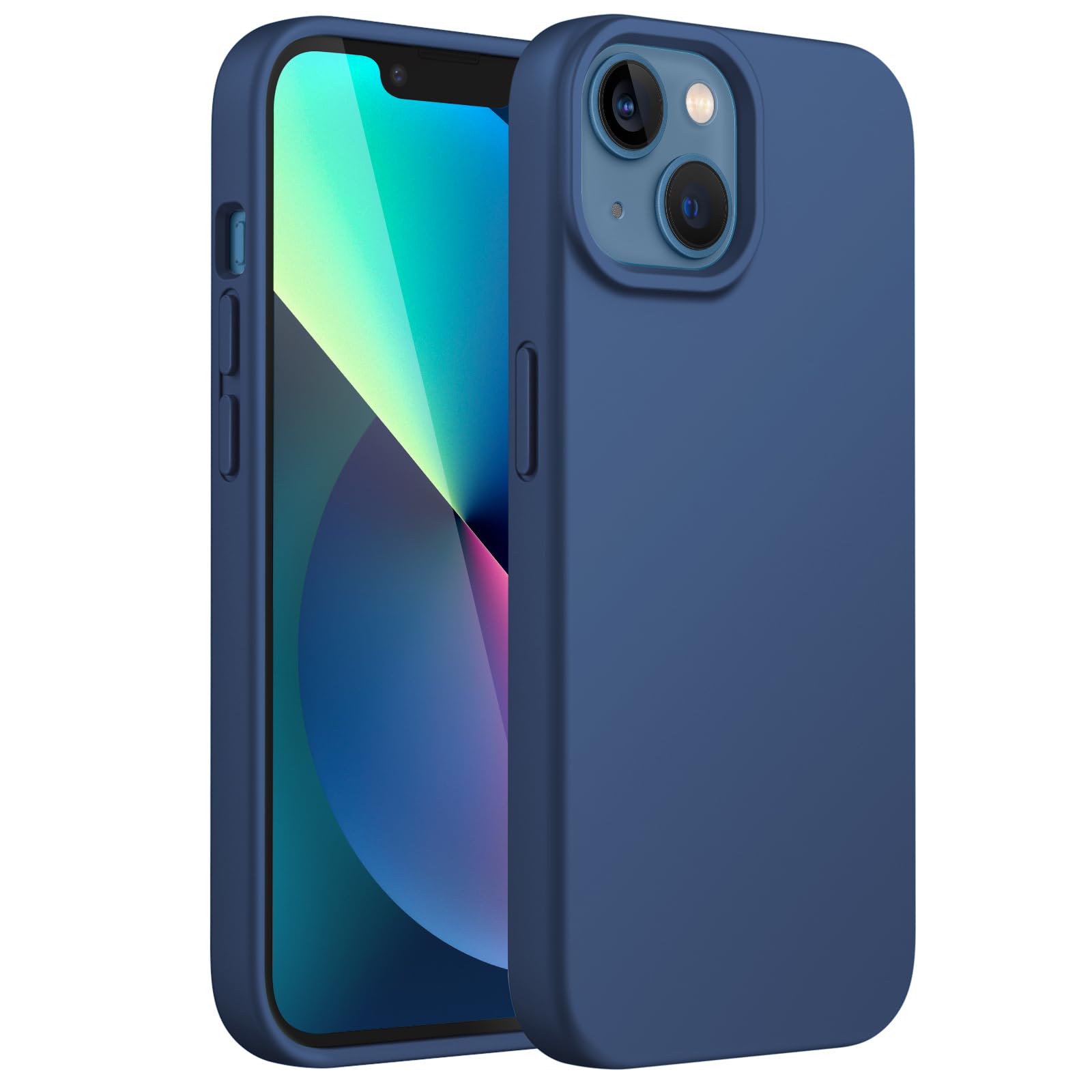 Foto 2 pulgar | Funda Jetech Silicone Para Iphone 13 De 6.1 Pulgadas, Color Azul Cobalto - Venta Internacional.