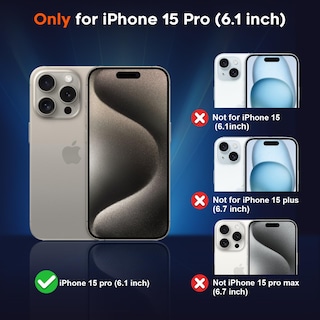 Foto 2 | Funda Magnética Supfine Para Iphone 15 Pro, Color Azul Marino - Venta Internacional.