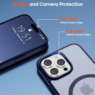 Foto 5 | Funda Magnética Supfine Para Iphone 15 Pro, Color Azul Marino - Venta Internacional.