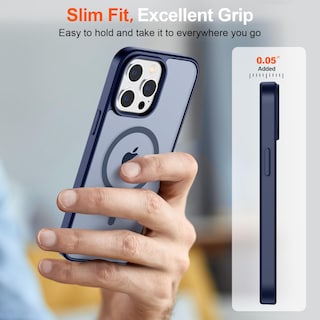 Foto 7 | Funda Magnética Supfine Para Iphone 15 Pro, Color Azul Marino - Venta Internacional.