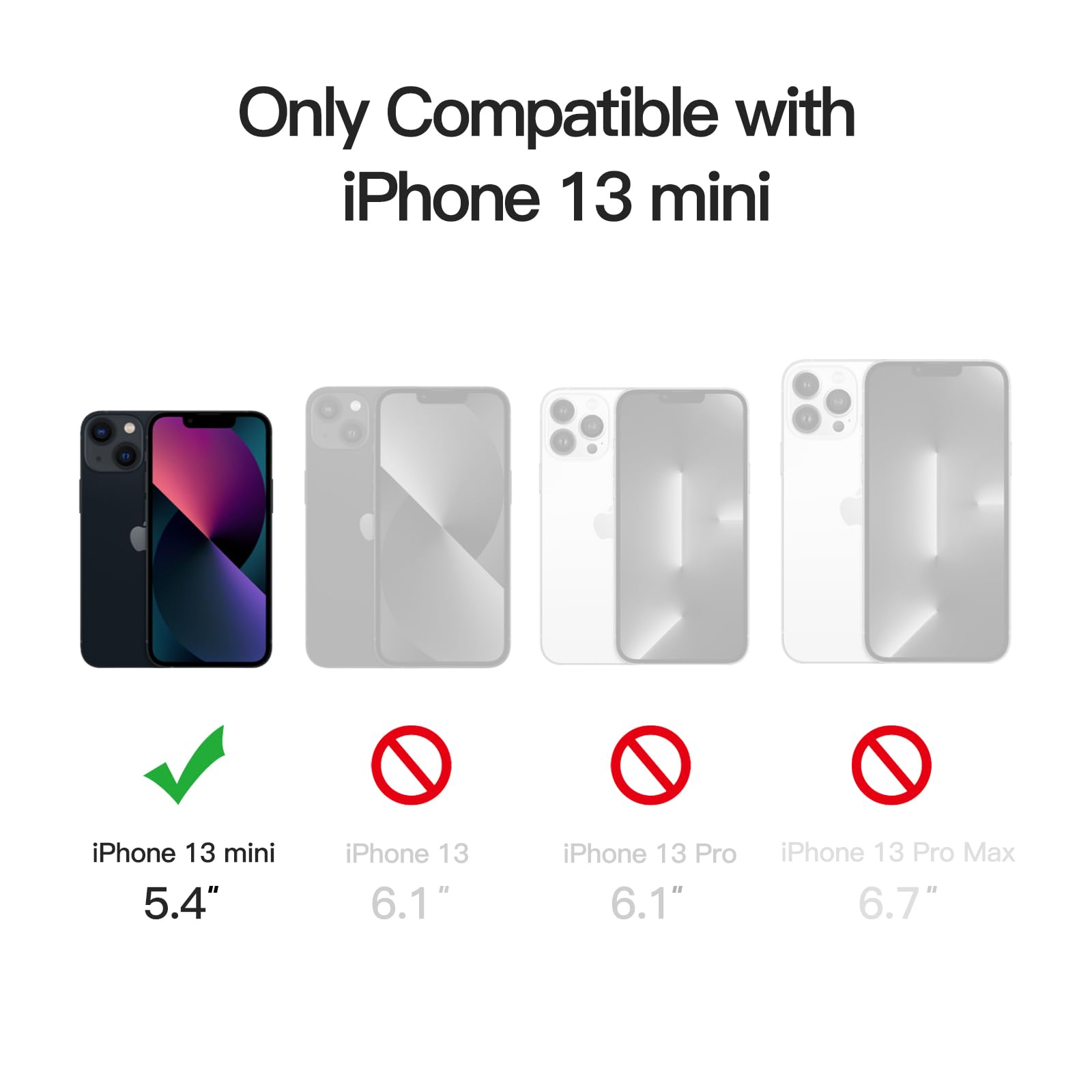 Foto 3 pulgar | Funda Jetech Magnetic Para Iphone 13 Mini Con Magsafe Black - Venta Internacional.