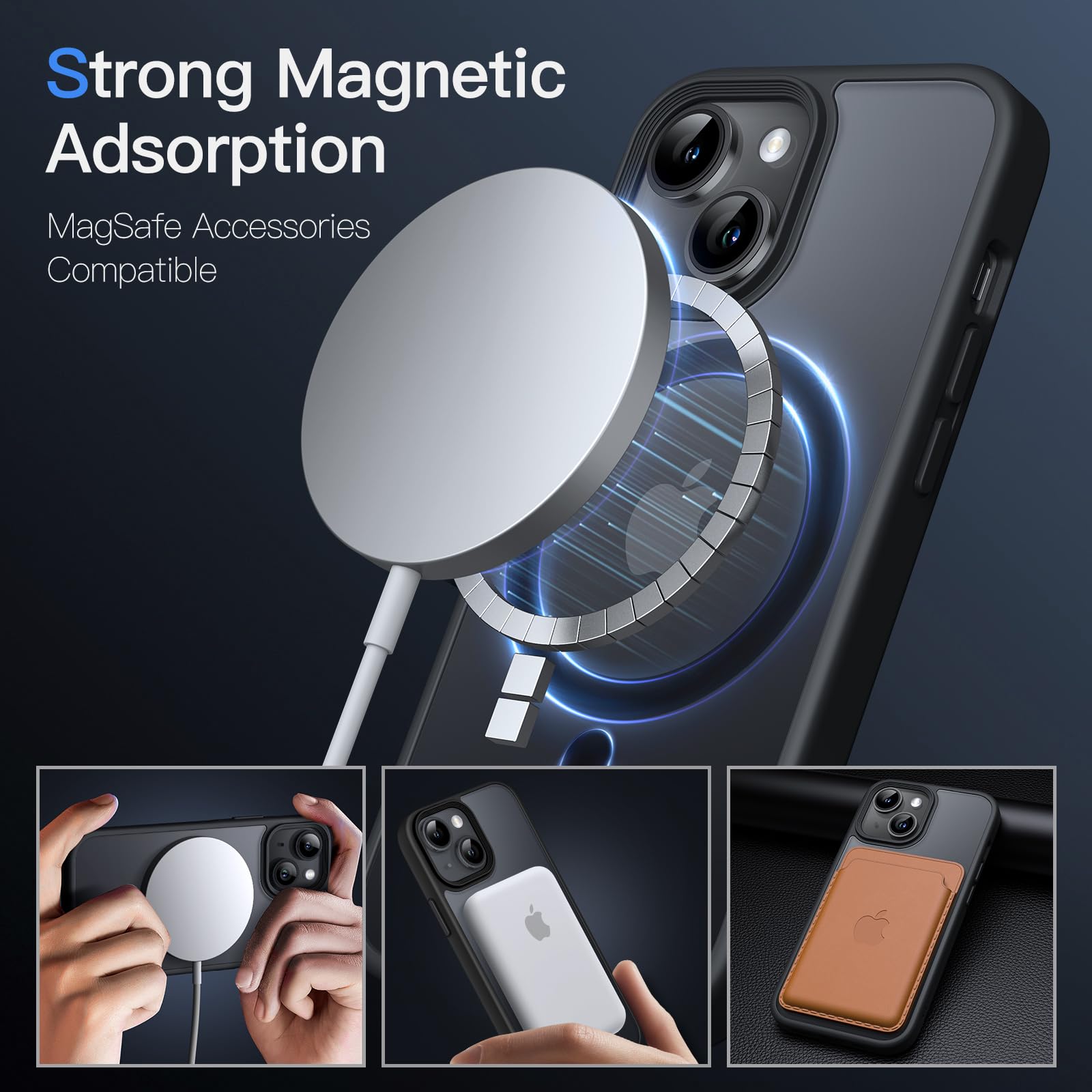 Foto 4 pulgar | Funda Jetech Magnetic Para Iphone 13 Mini Con Magsafe Black - Venta Internacional.
