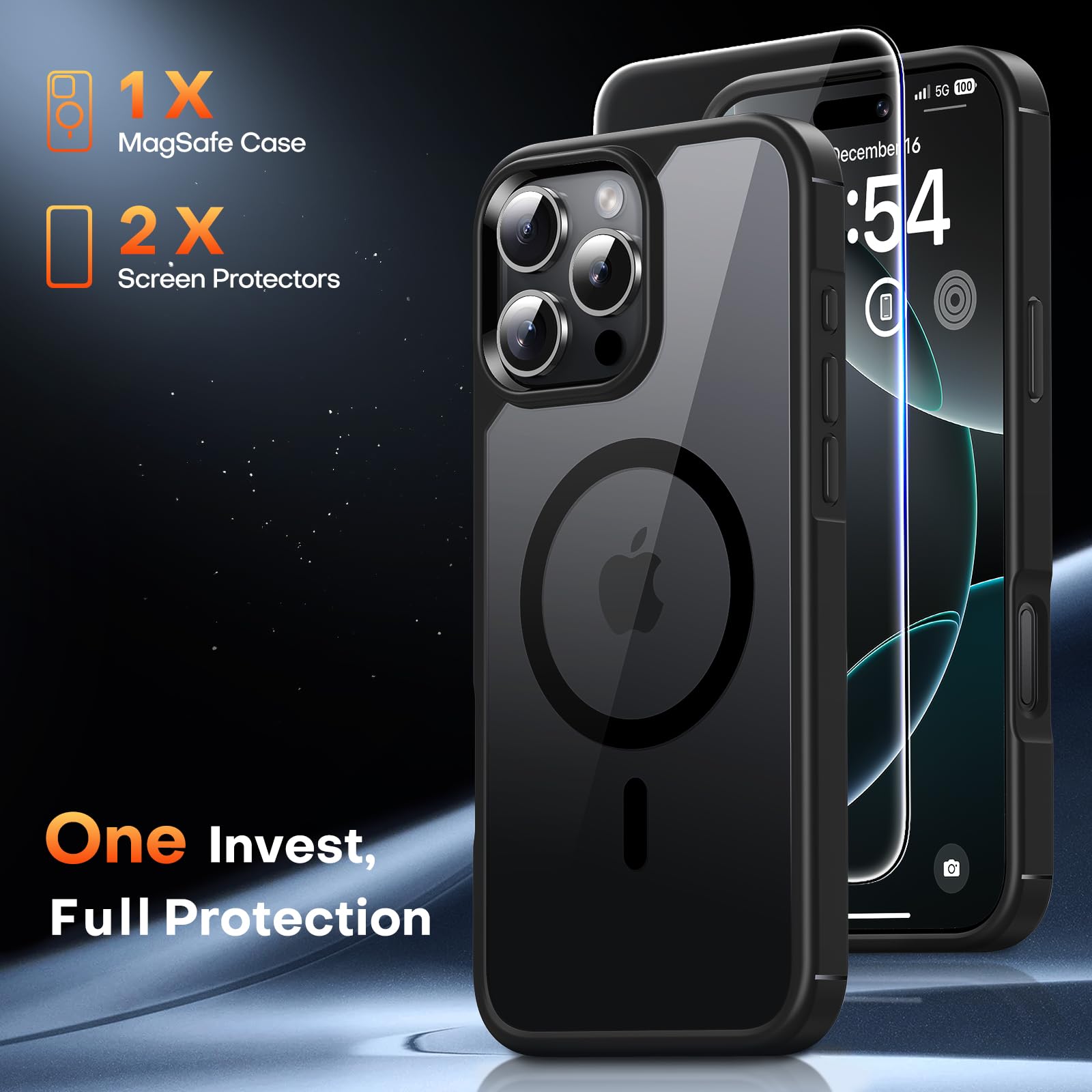 Foto 4 | Funda Tauri 3 En 1 Para Iphone 16 Pro Con 2 Protectores De Pantalla - Venta Internacional.