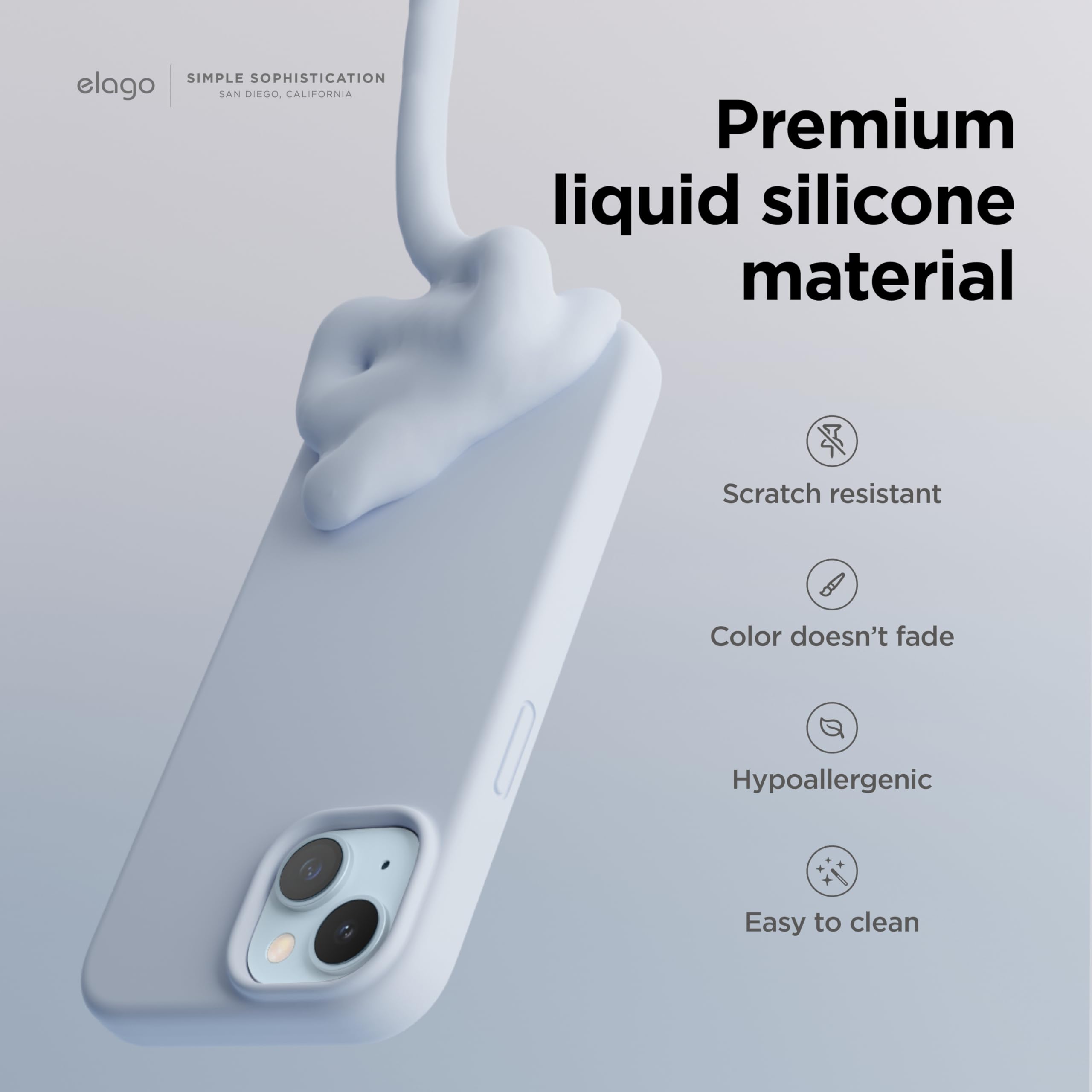 Foto 4 pulgar | Funda De Teléfono Elago Compatible Con Iphone 15 De Silicona Líquida - Venta Internacional.