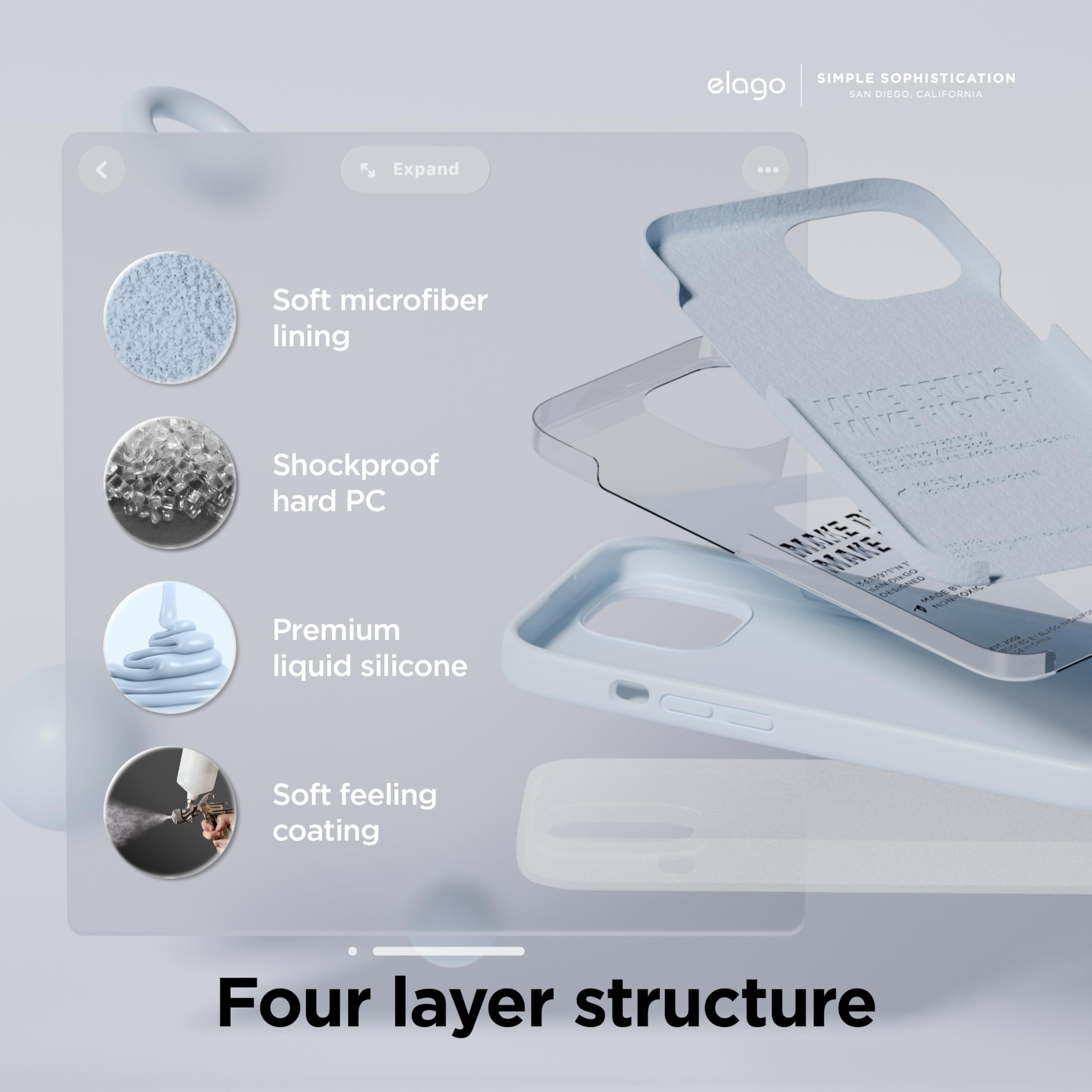Foto 4 | Funda De Teléfono Elago Compatible Con Iphone 15 De Silicona Líquida - Venta Internacional.