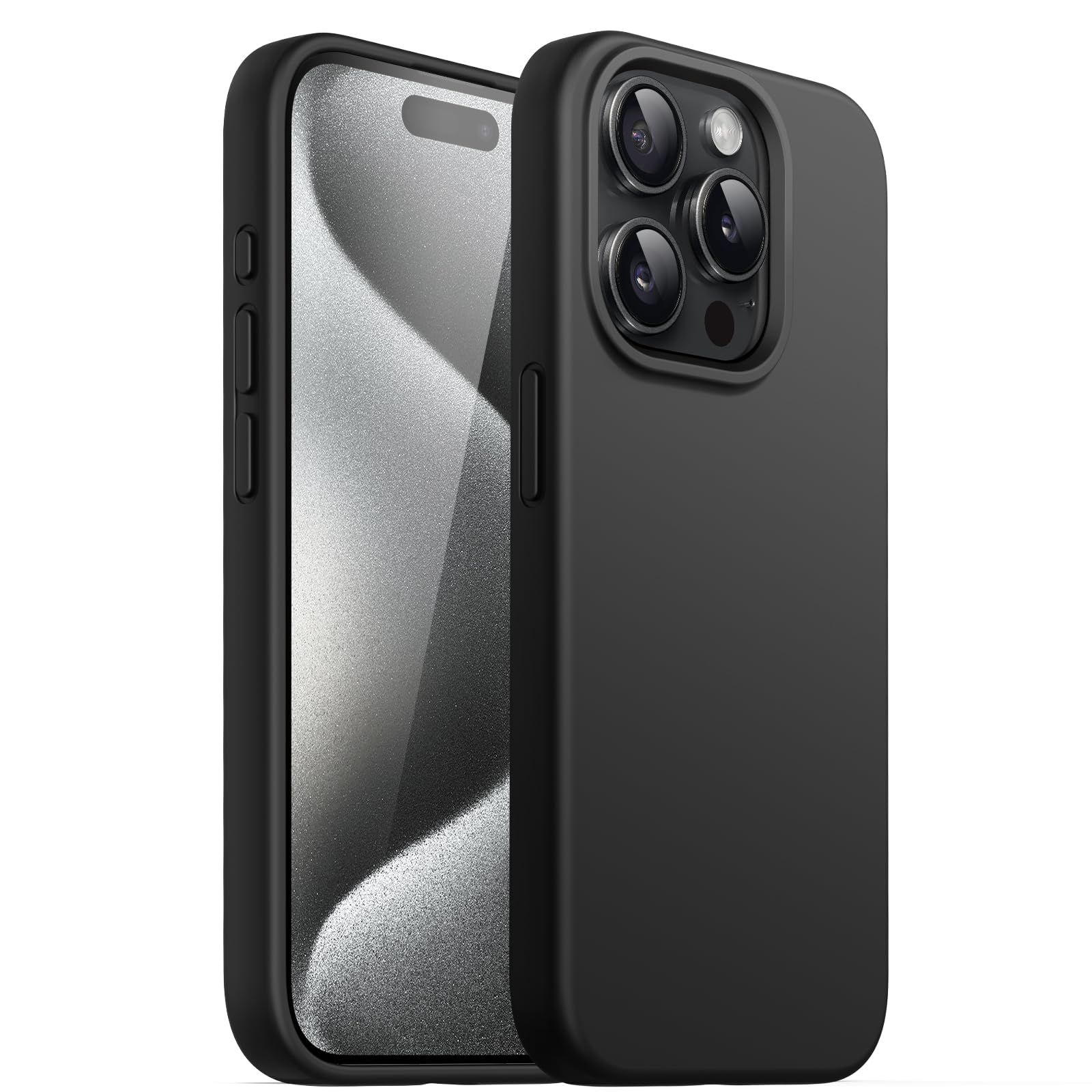 Foto 2 pulgar | Funda Jetech Silicone Para Iphone 15 Pro De 6.1 Pulgadas, Negra - Venta Internacional.