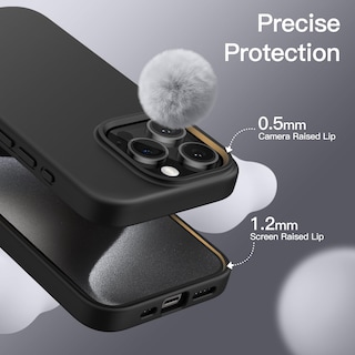 Foto 5 | Funda Jetech Silicone Para Iphone 15 Pro De 6.1 Pulgadas, Negra - Venta Internacional.
