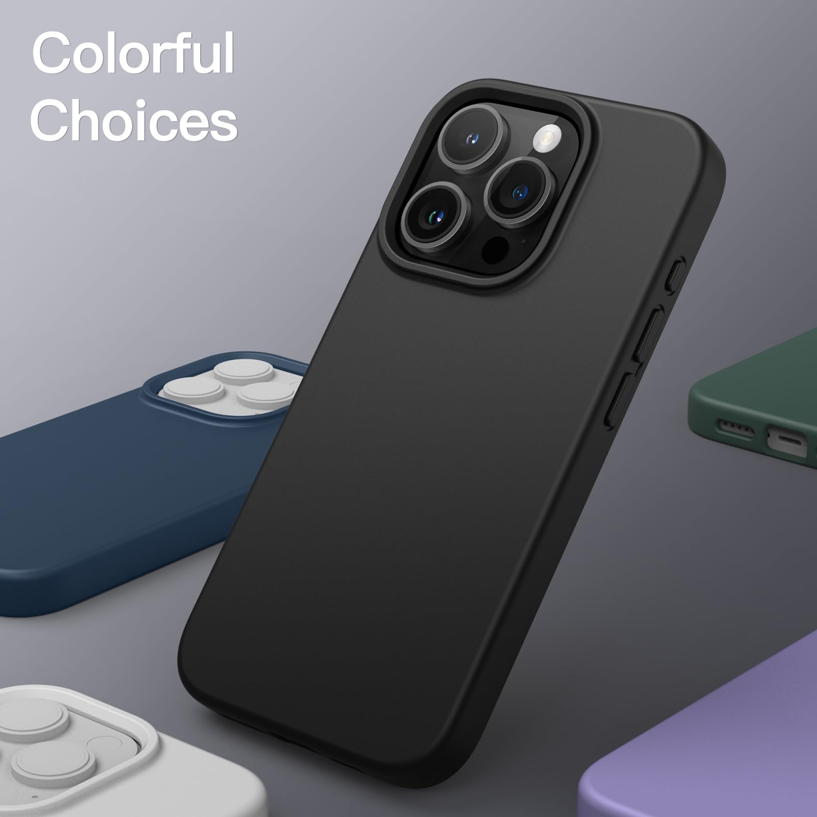 Foto 7 pulgar | Funda Jetech Silicone Para Iphone 15 Pro De 6.1 Pulgadas, Negra - Venta Internacional.