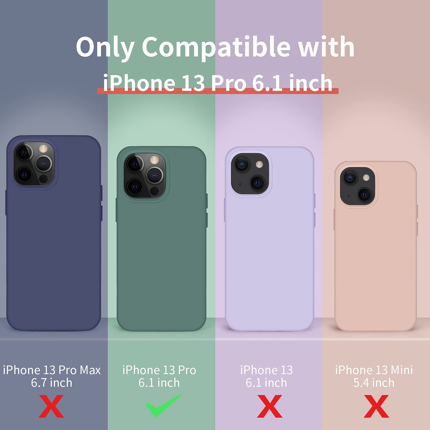 Foto 3 pulgar | Funda De Teléfono Cordking Silicone Ultra Slim Para Iphone 13 Pro 6.1 - Venta Internacional.